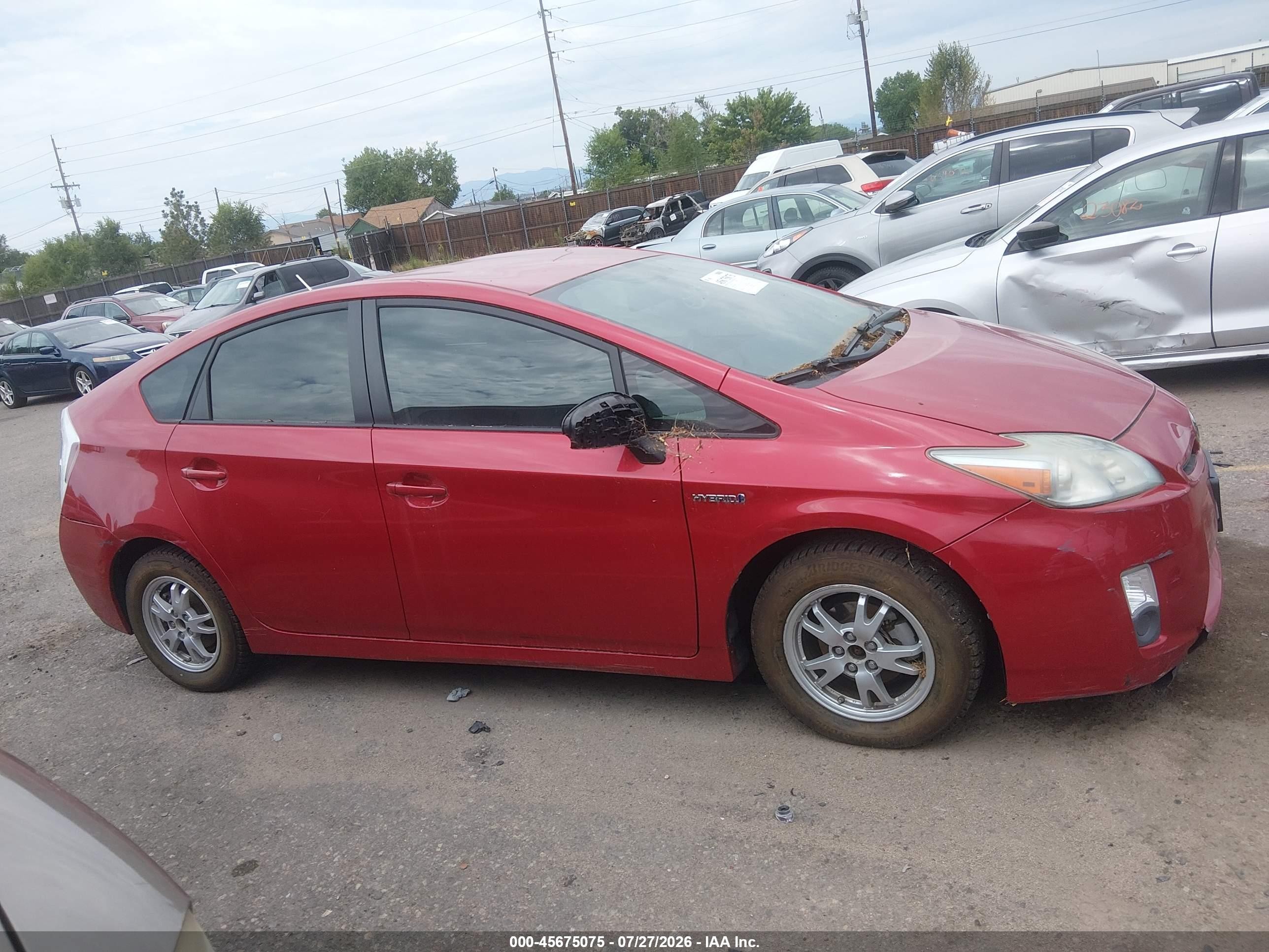 2011 Toyota Prius Two Red vin: JTDKN3DU6B0305529