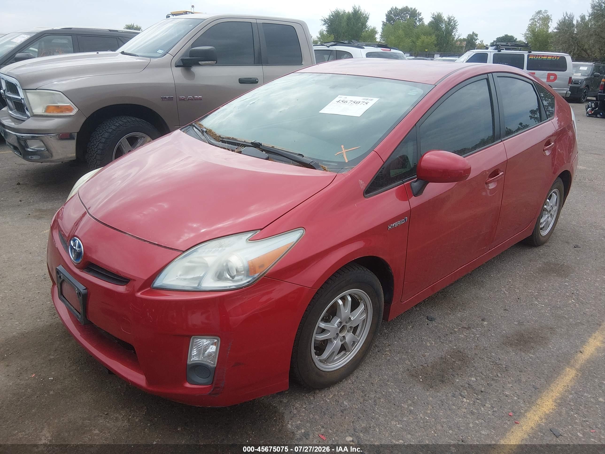 2011 Toyota Prius Two Red vin: JTDKN3DU6B0305529