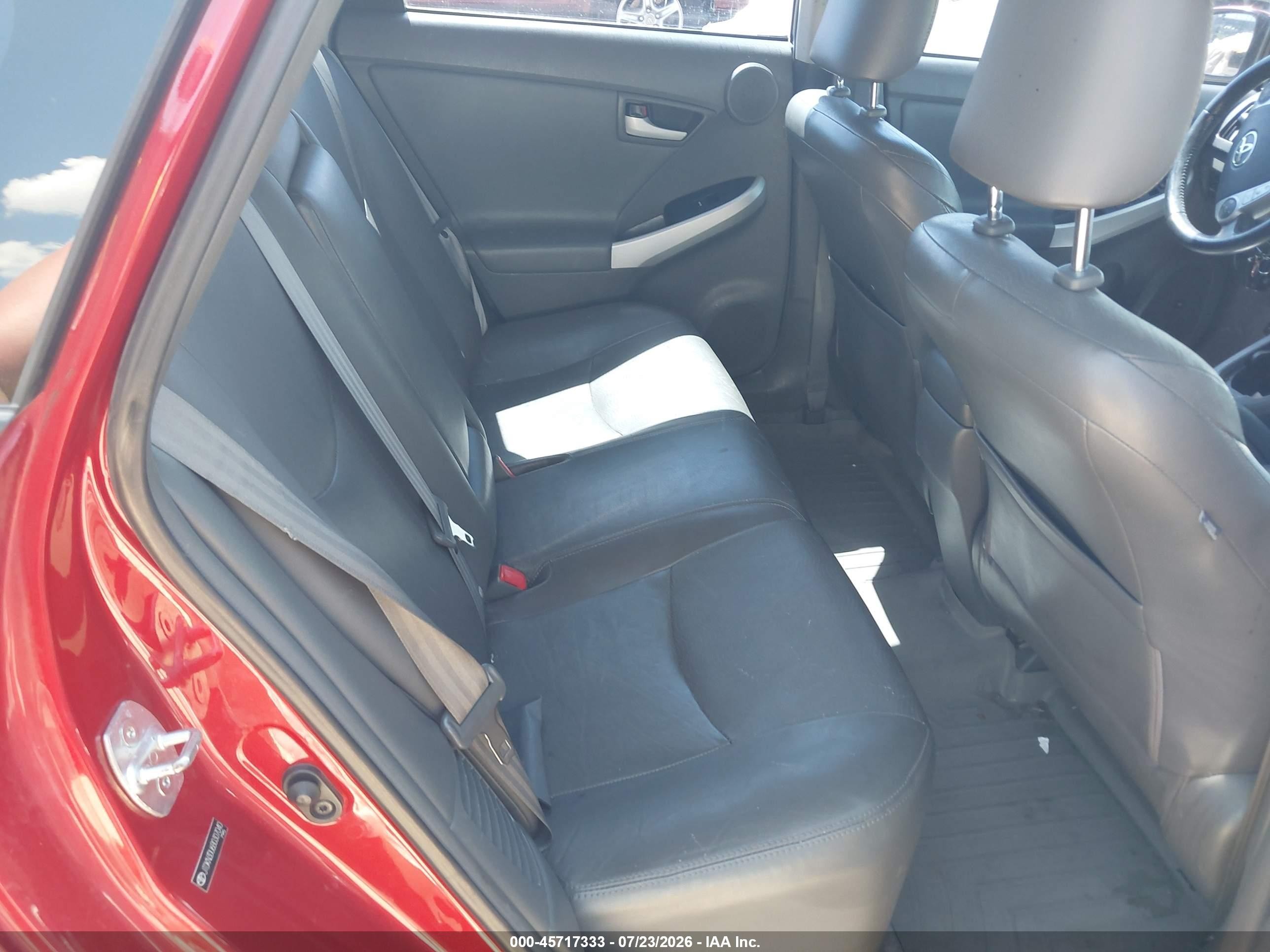 2011 Toyota Prius Four Red vin: JTDKN3DU6B0307040