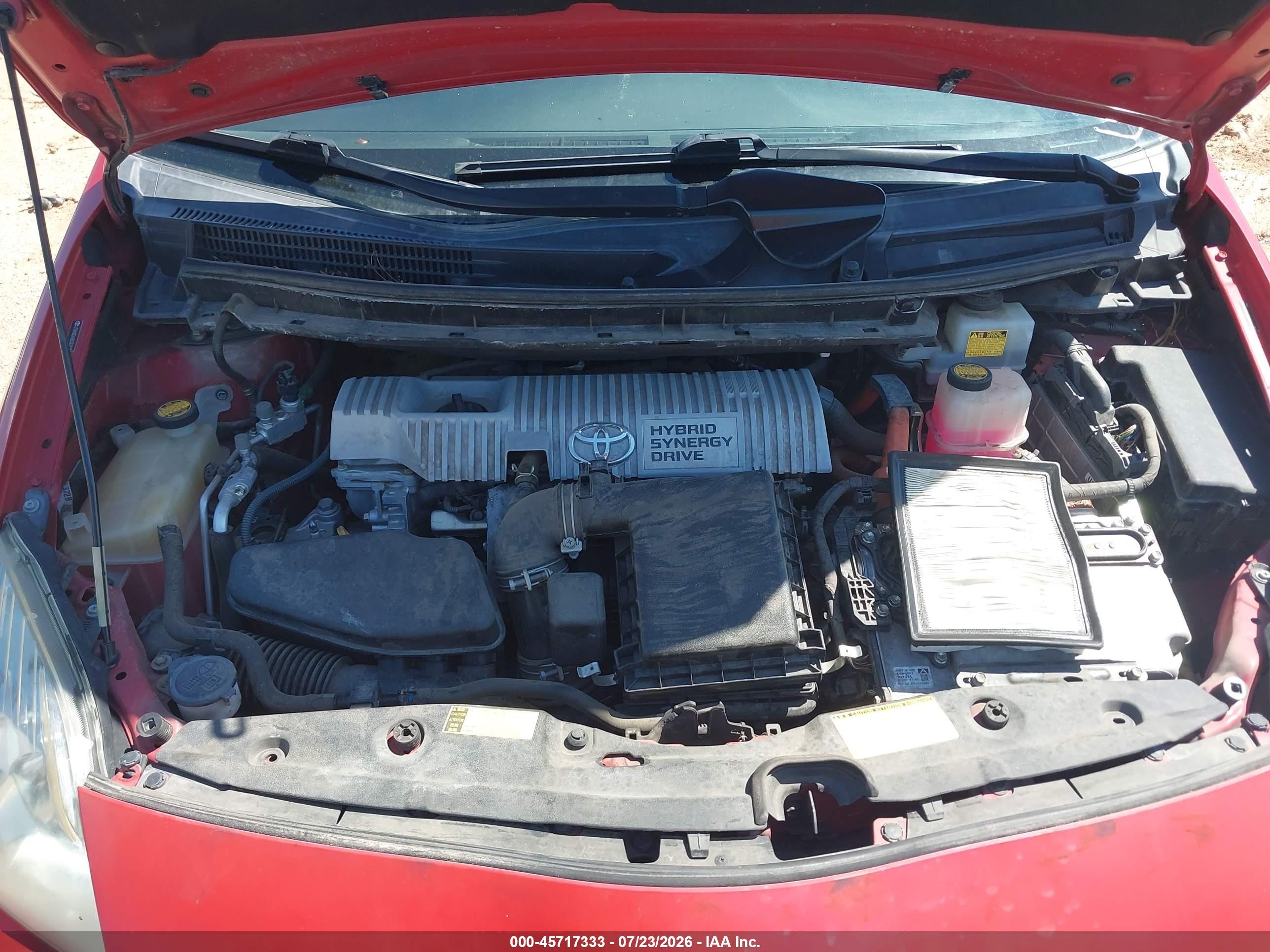 2011 Toyota Prius Four Red vin: JTDKN3DU6B0307040