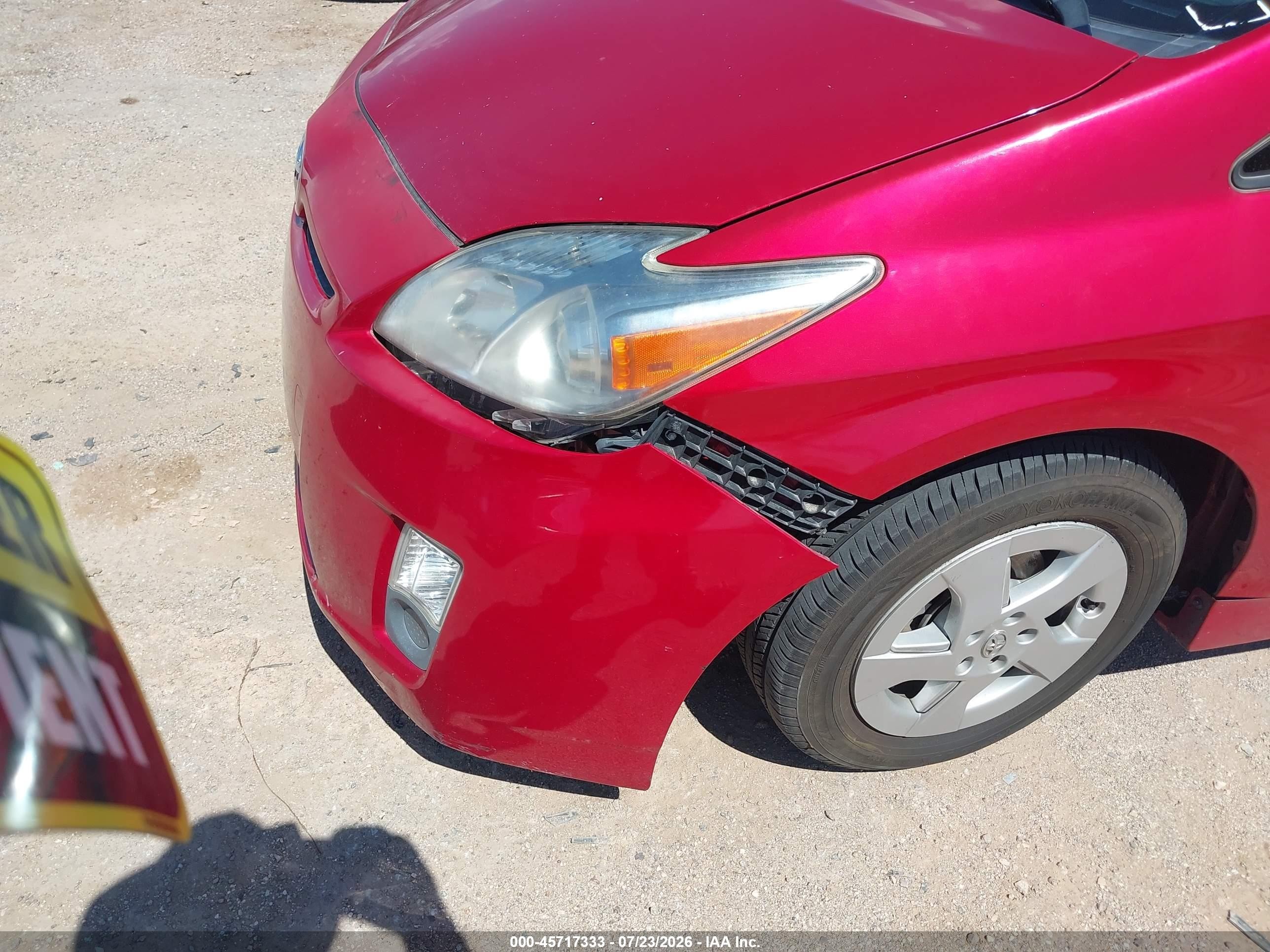 2011 Toyota Prius Four Red vin: JTDKN3DU6B0307040
