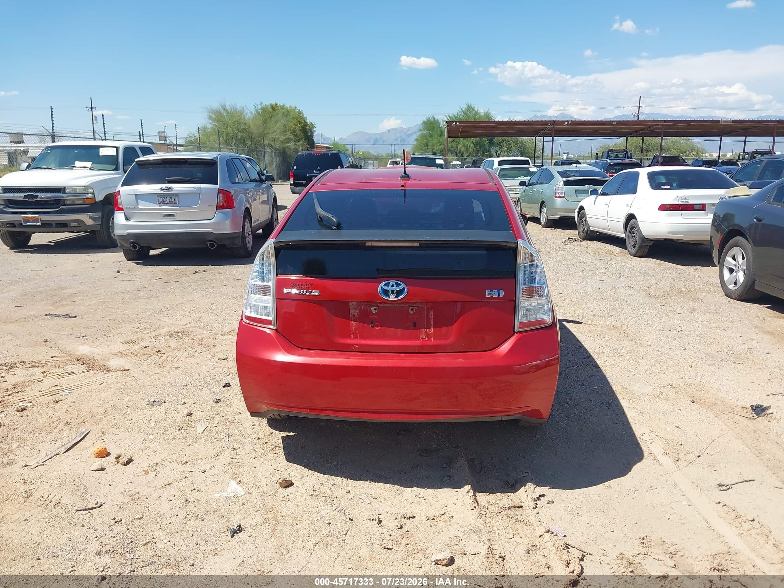 2011 Toyota Prius Four Red vin: JTDKN3DU6B0307040