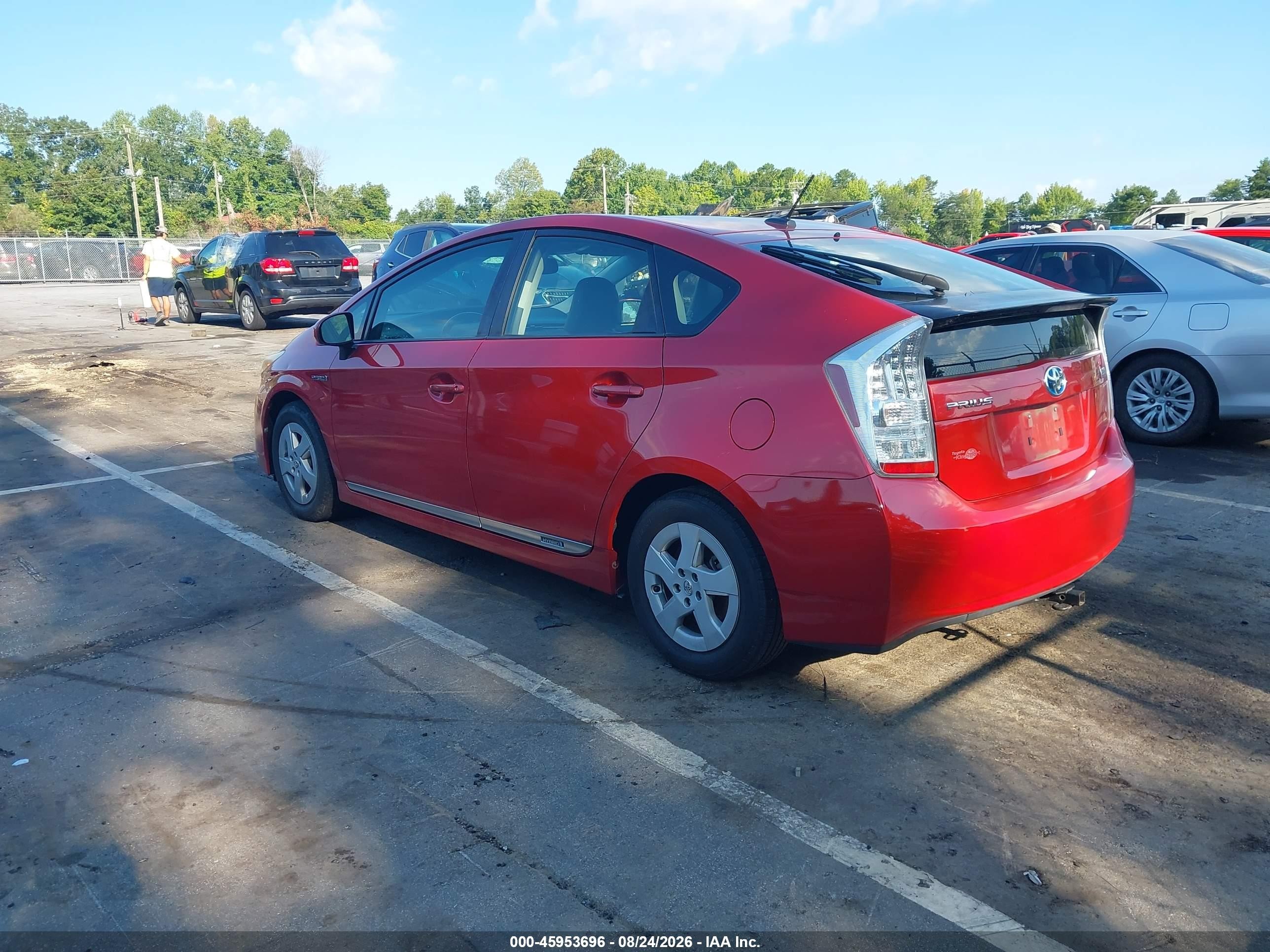 2011 Toyota Prius Four Red vin: JTDKN3DU6B0325831