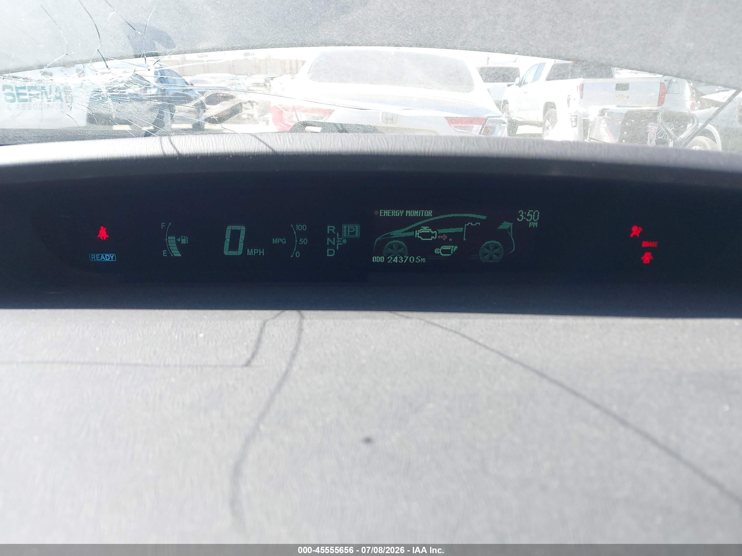 2011 Toyota Prius Two Серый vin: JTDKN3DU6B1369581