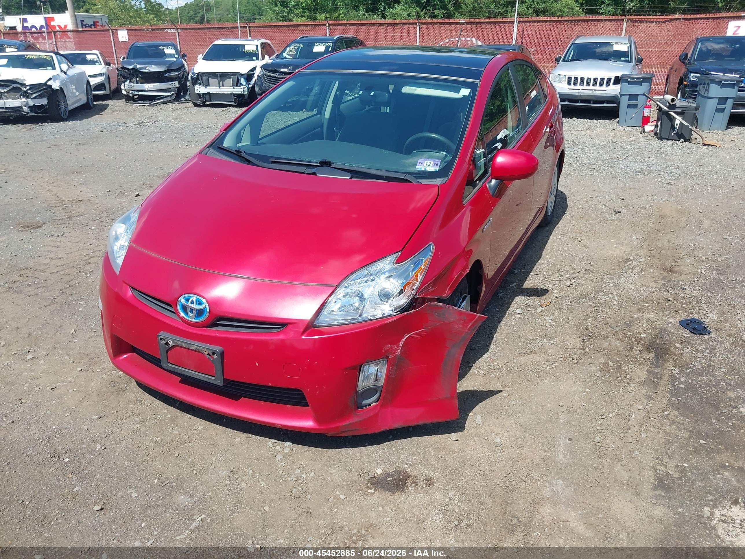 2011 Toyota Prius Three Red vin: JTDKN3DU6B1411375