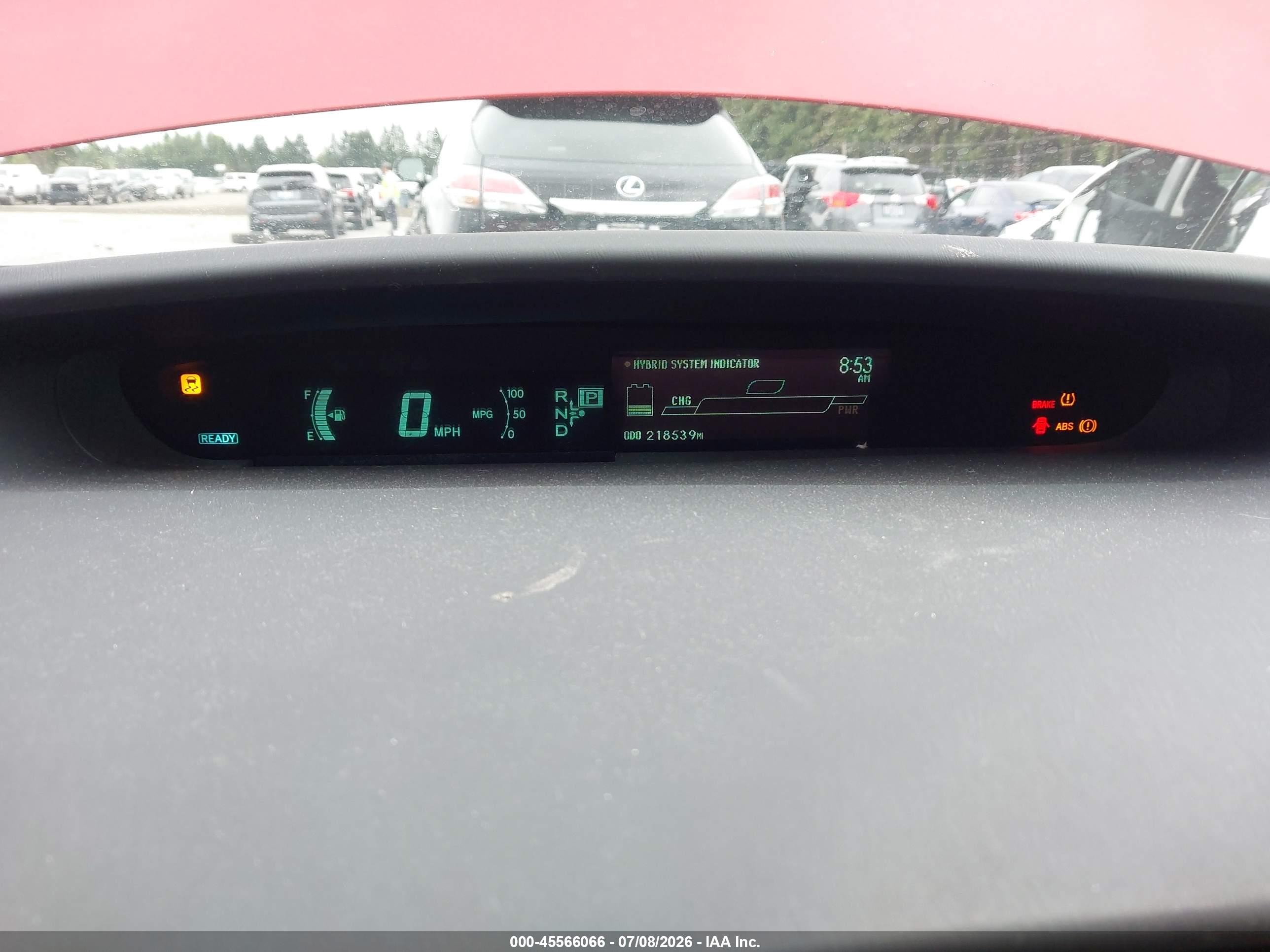 2011 Toyota Prius Two Red vin: JTDKN3DU6B1477196