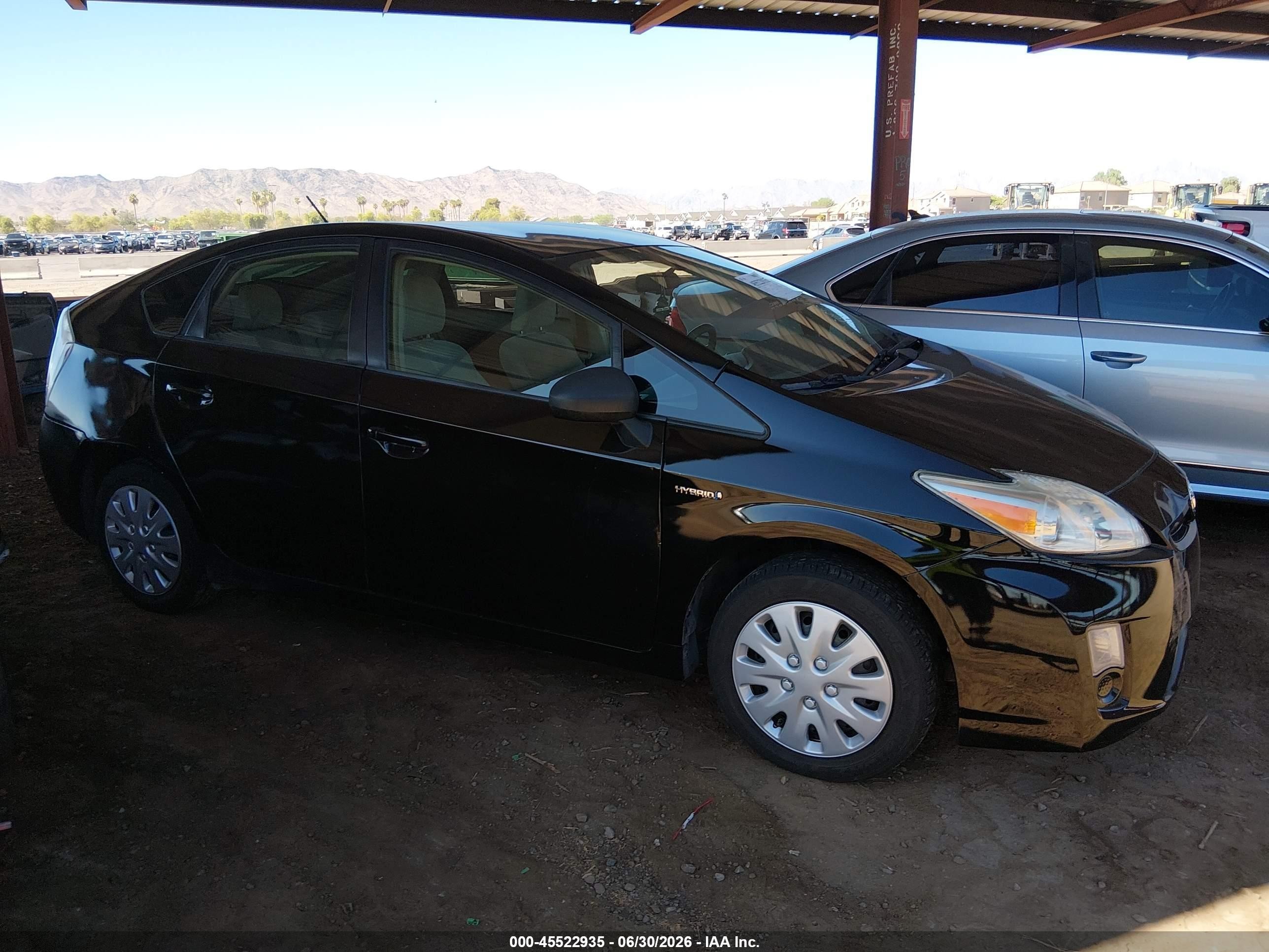 2011 Toyota Prius Two Black vin: JTDKN3DU6B5365281
