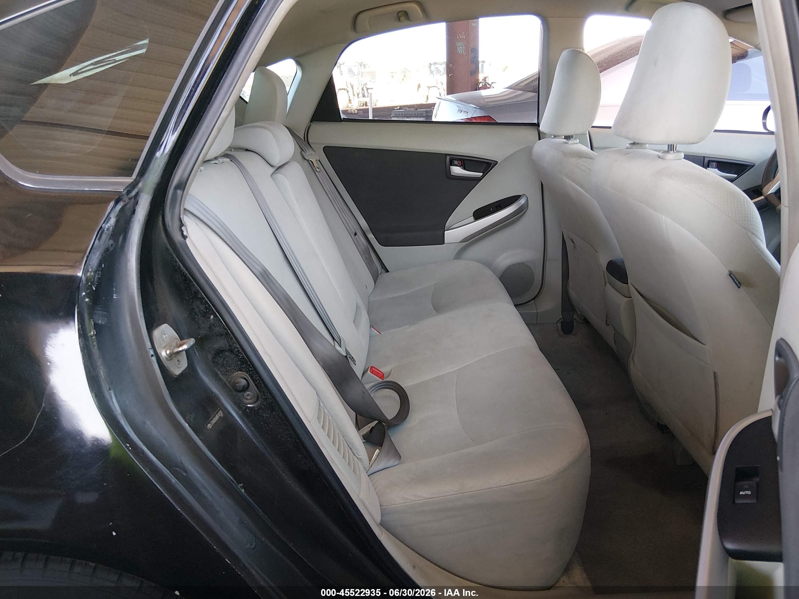 2011 Toyota Prius Two Black vin: JTDKN3DU6B5365281