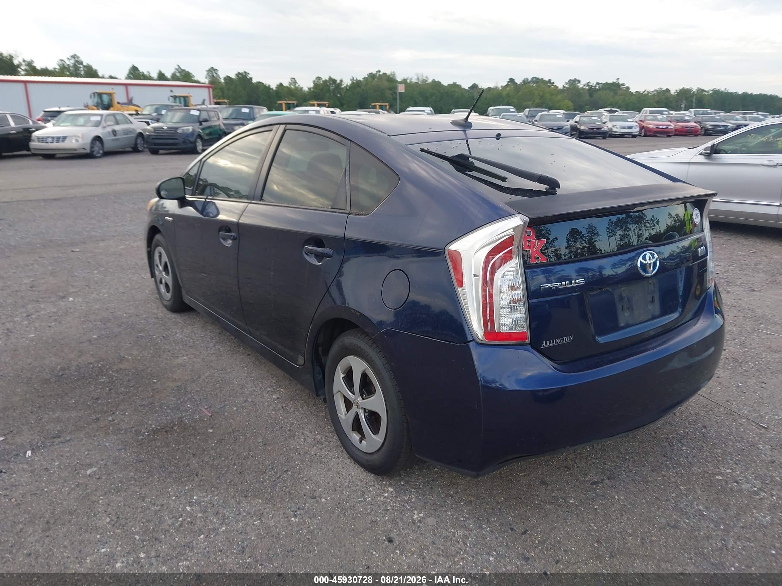 2012 Toyota Prius Three Синий vin: JTDKN3DU6C1506343
