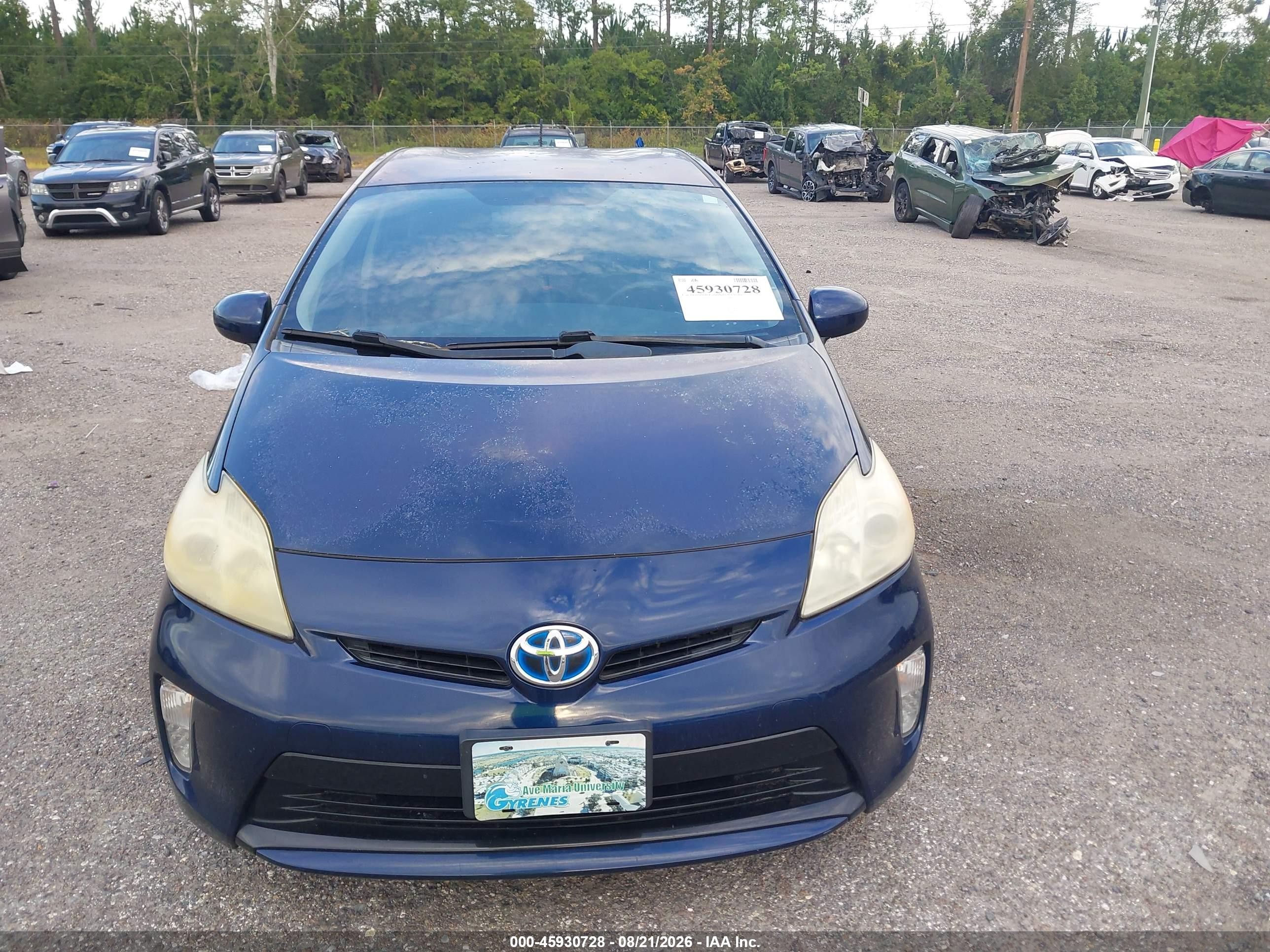 2012 Toyota Prius Three Синий vin: JTDKN3DU6C1506343