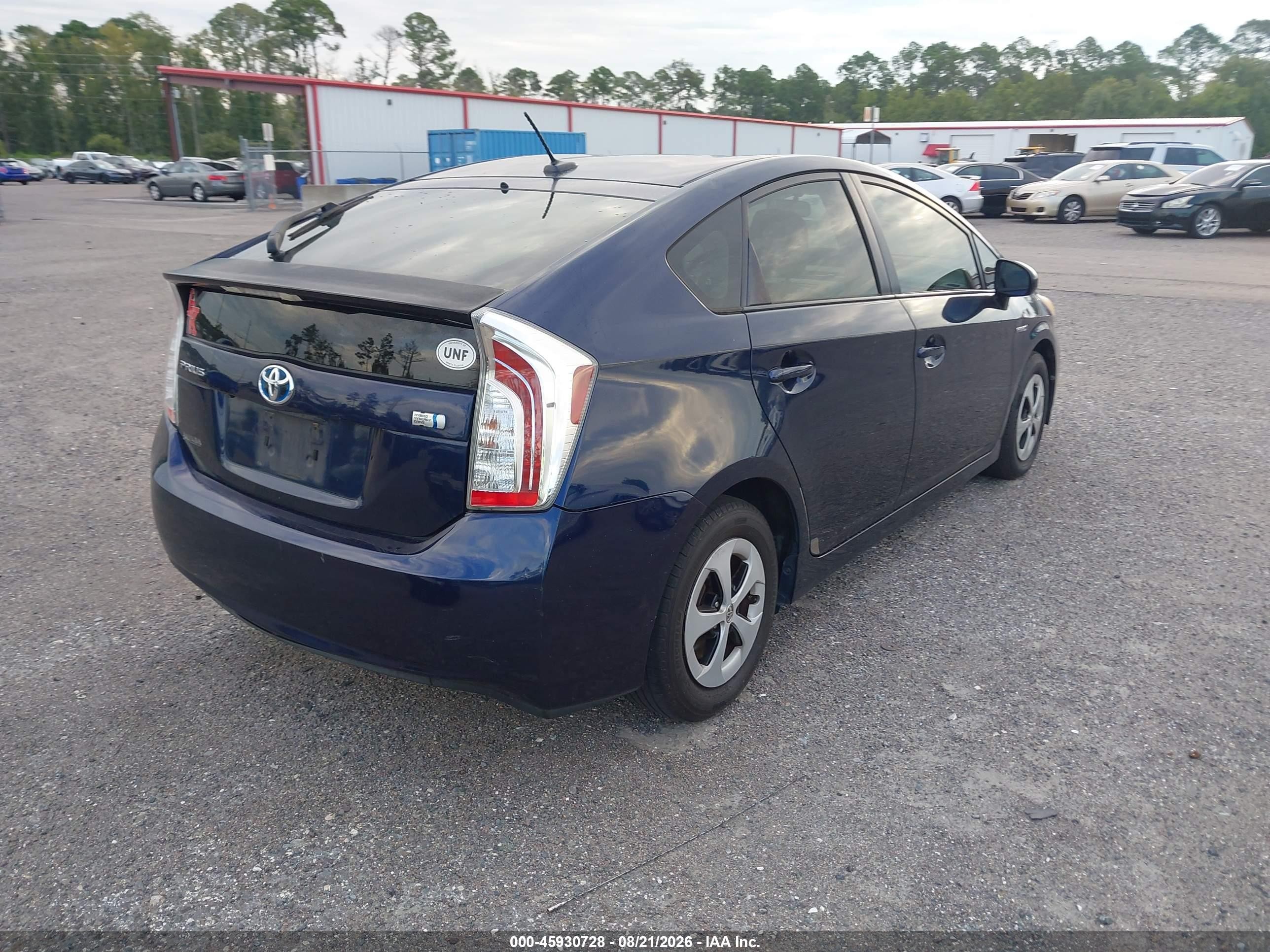 2012 Toyota Prius Three Синий vin: JTDKN3DU6C1506343