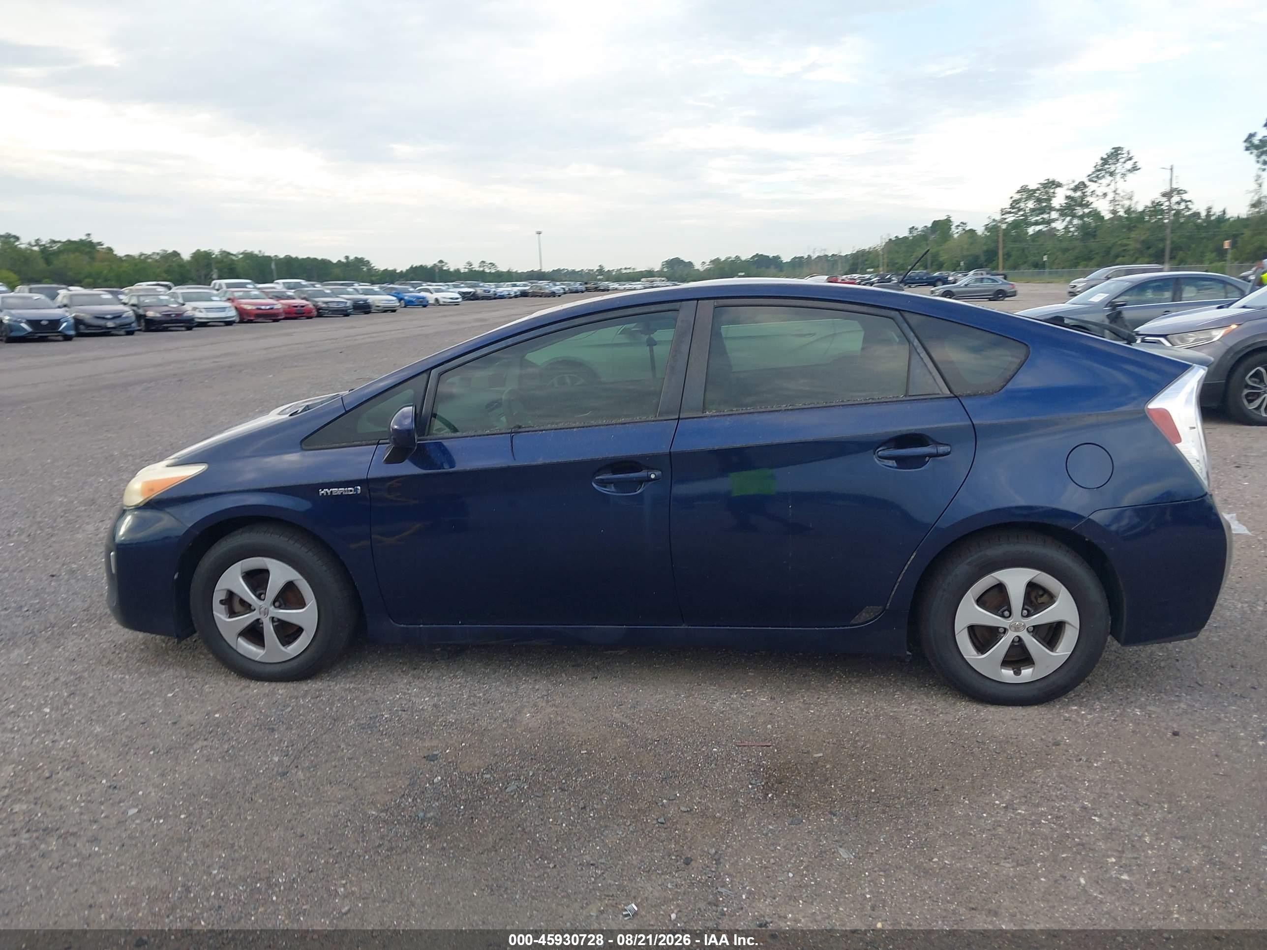 2012 Toyota Prius Three Синий vin: JTDKN3DU6C1506343