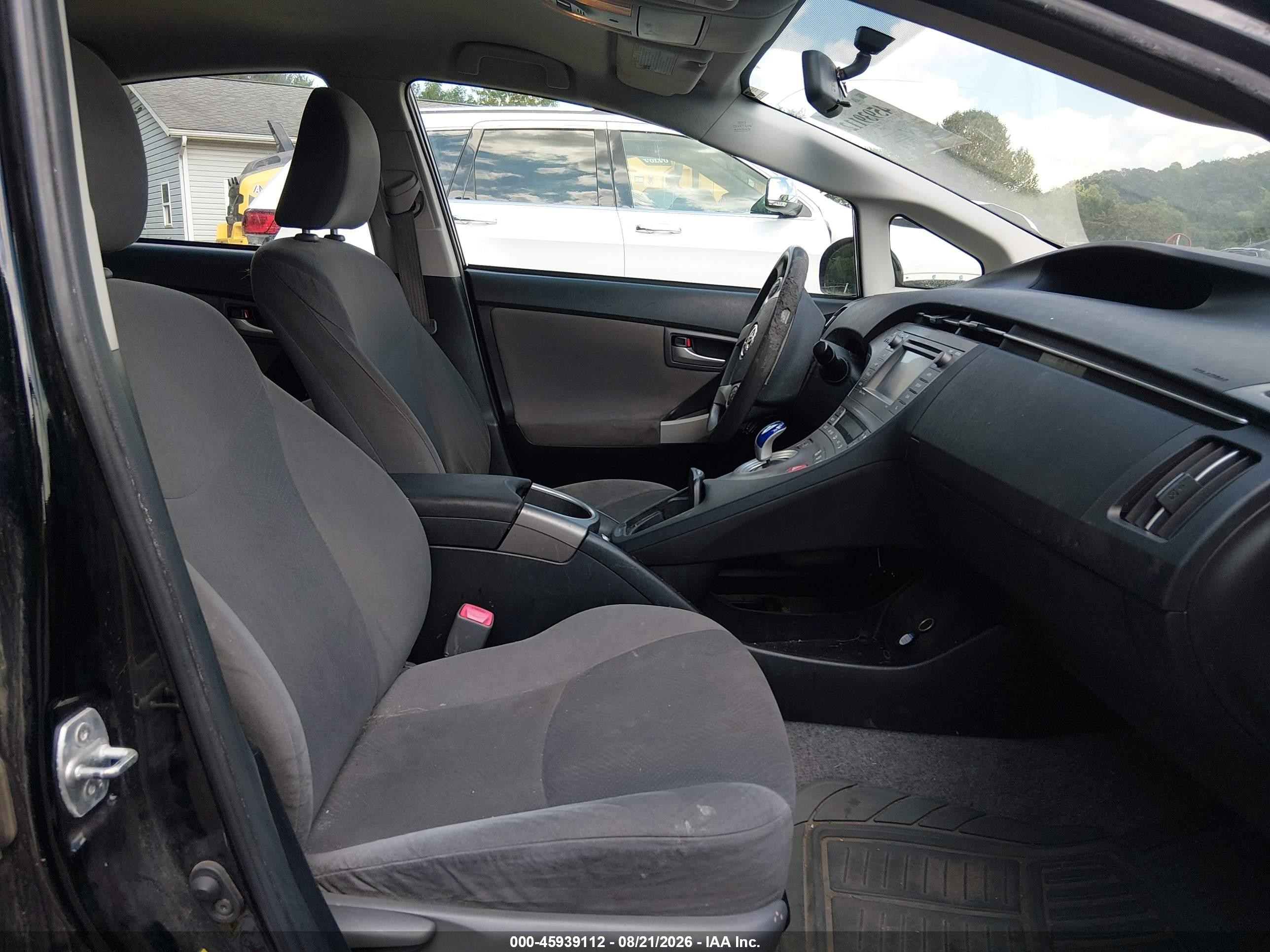 2012 Toyota Prius Three Black vin: JTDKN3DU6C1526432