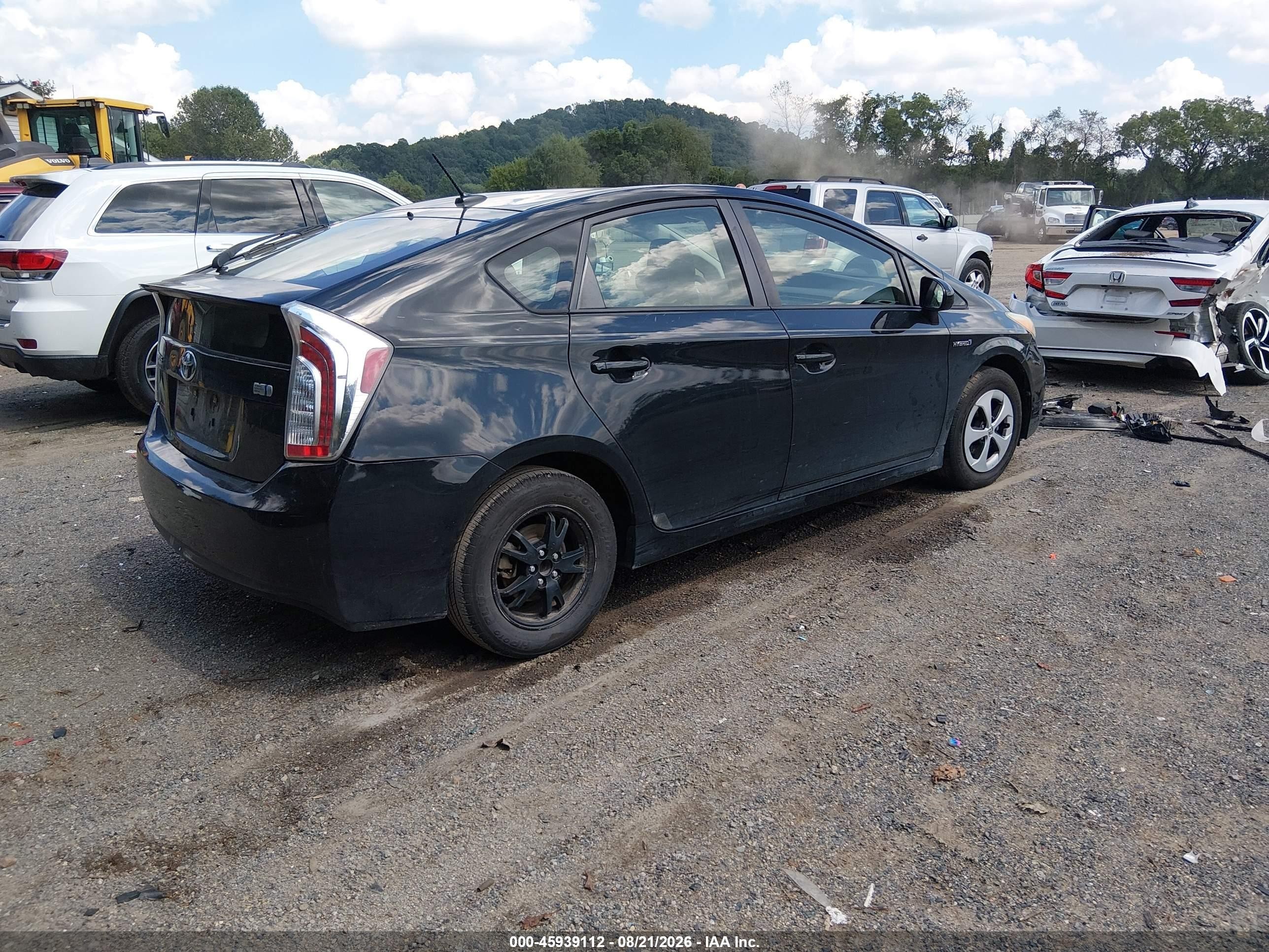2012 Toyota Prius Three Black vin: JTDKN3DU6C1526432