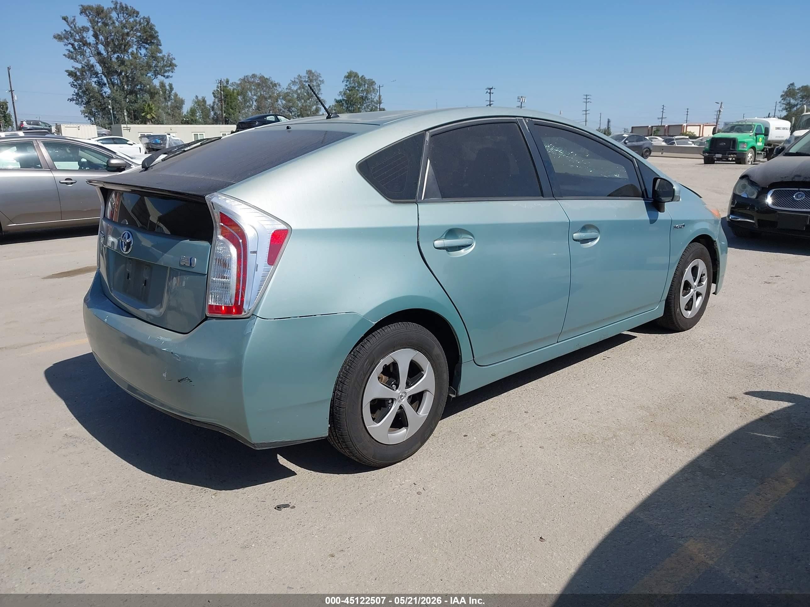 2012 Toyota Prius Two Light Blue vin: JTDKN3DU6C1527306