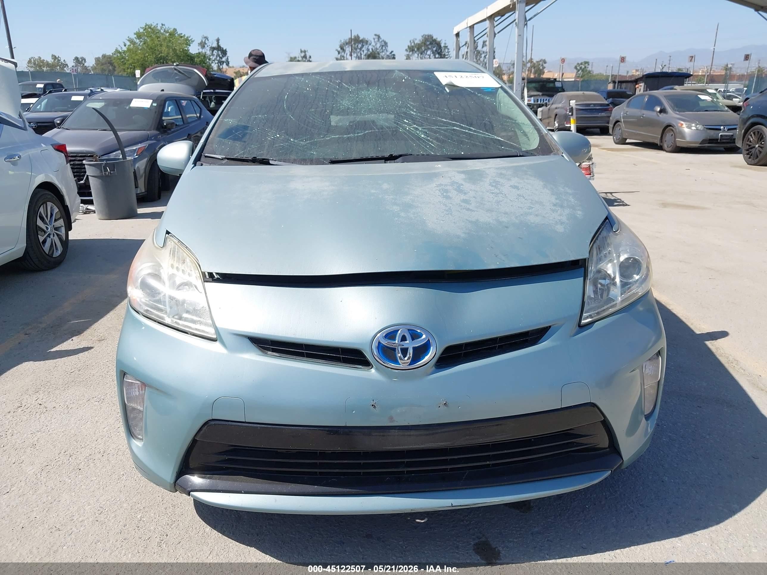 2012 Toyota Prius Two Light Blue vin: JTDKN3DU6C1527306