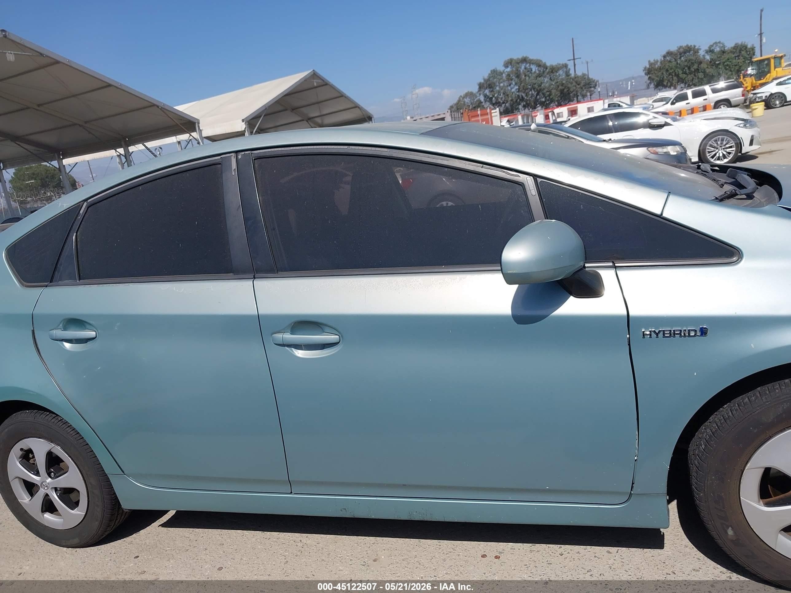 2012 Toyota Prius Two Light Blue vin: JTDKN3DU6C1527306