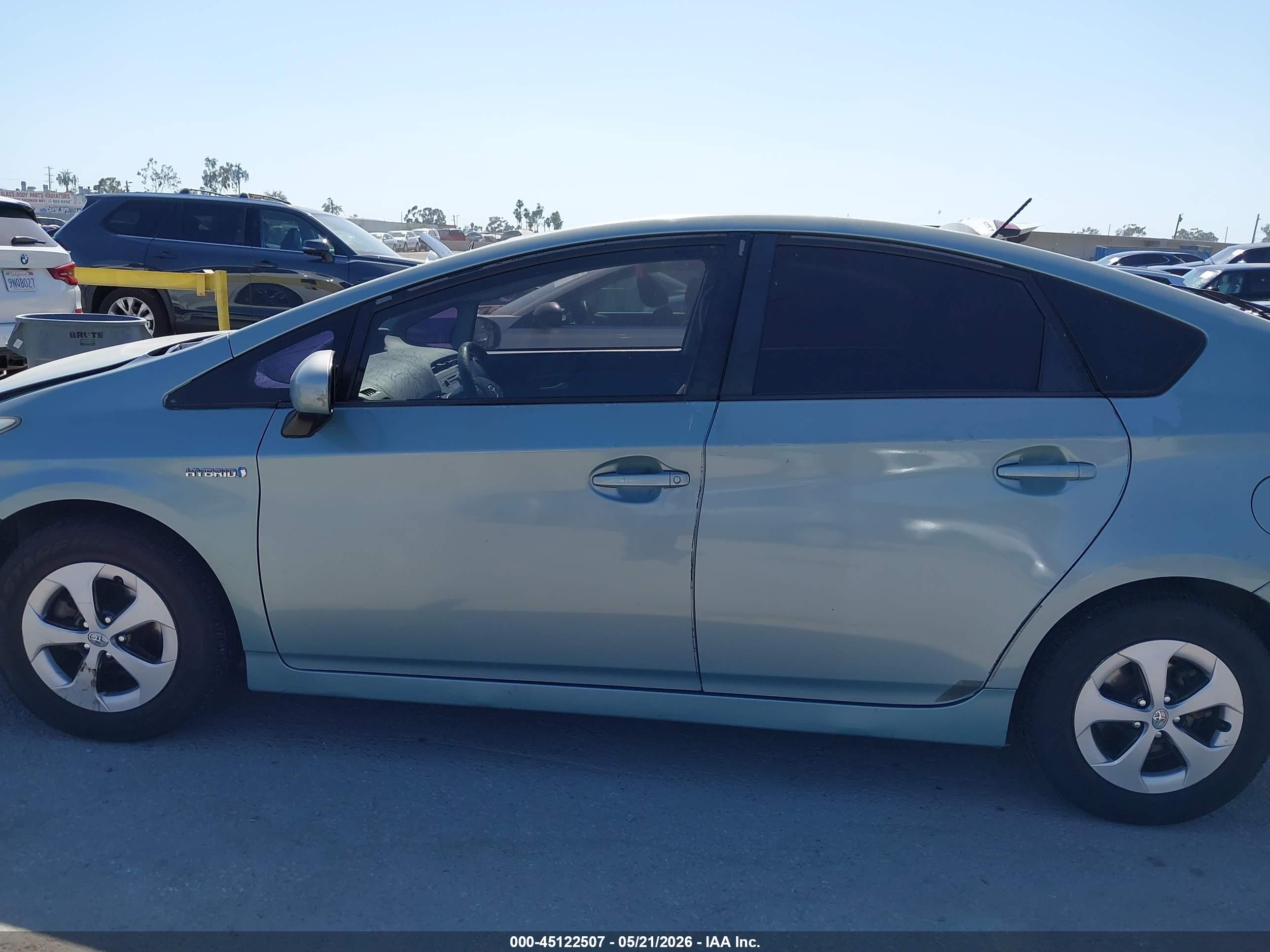 2012 Toyota Prius Two Light Blue vin: JTDKN3DU6C1527306