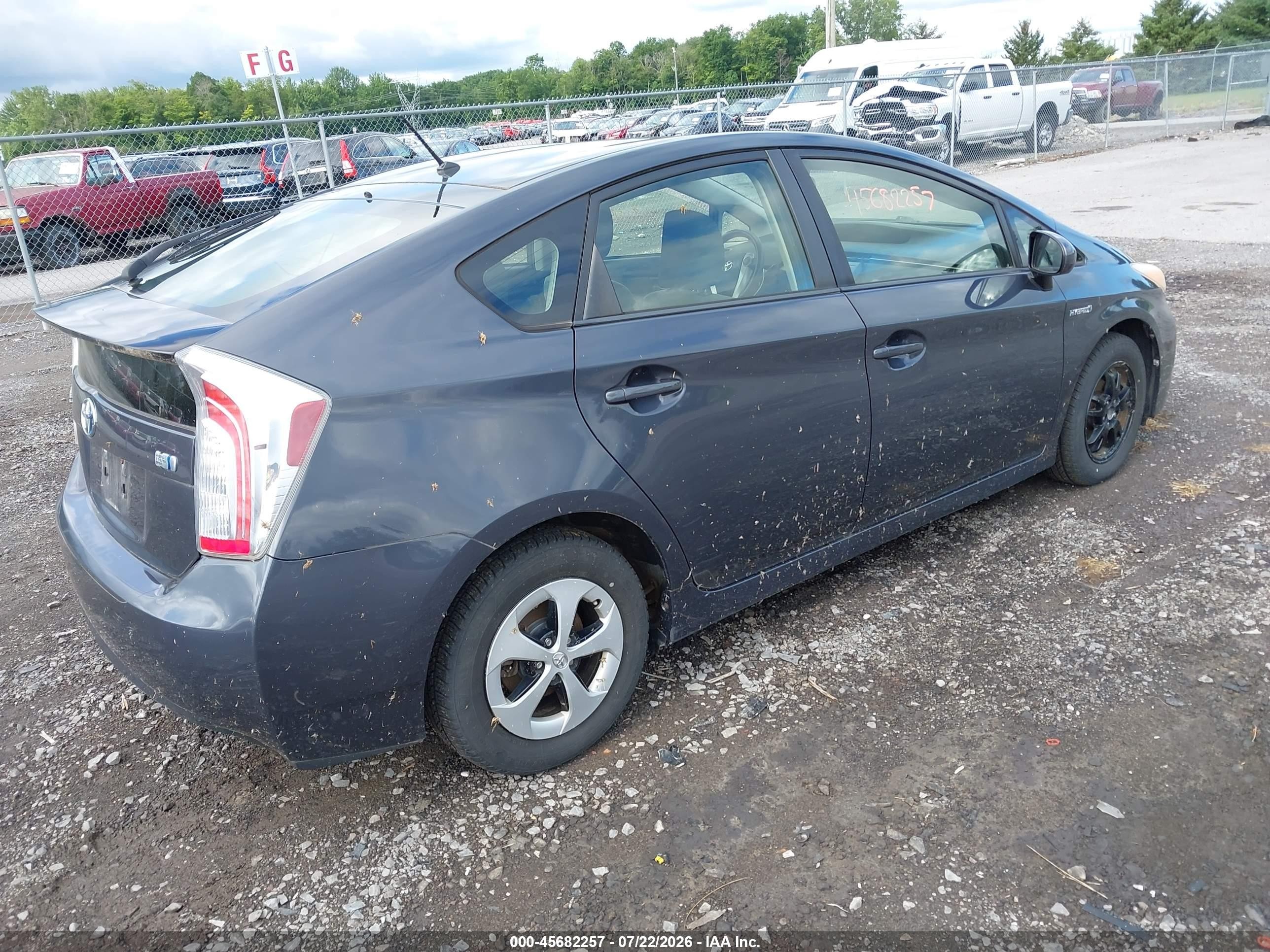 2012 Toyota Prius Two Gray vin: JTDKN3DU6C1528990