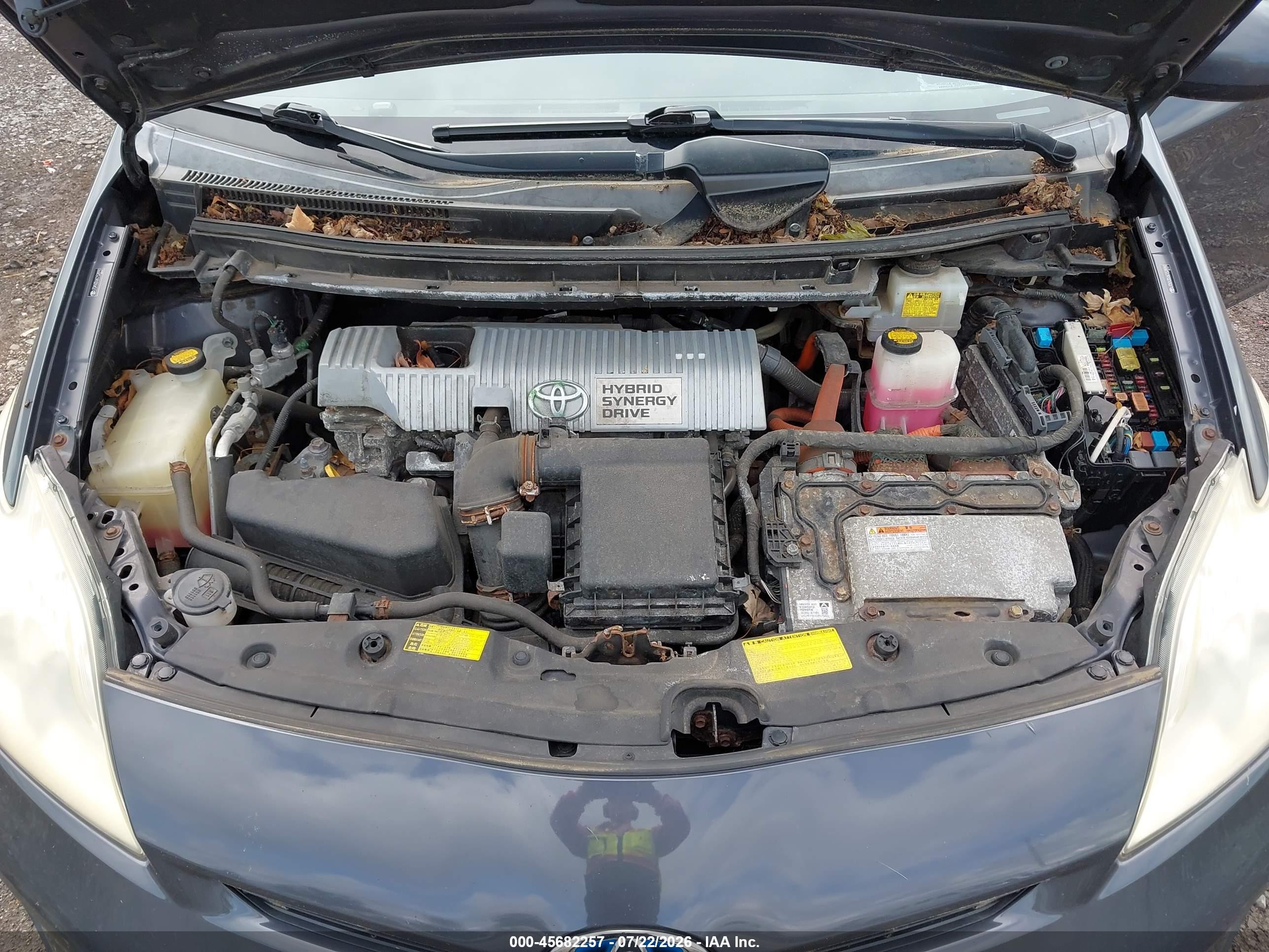 2012 Toyota Prius Two Gray vin: JTDKN3DU6C1528990