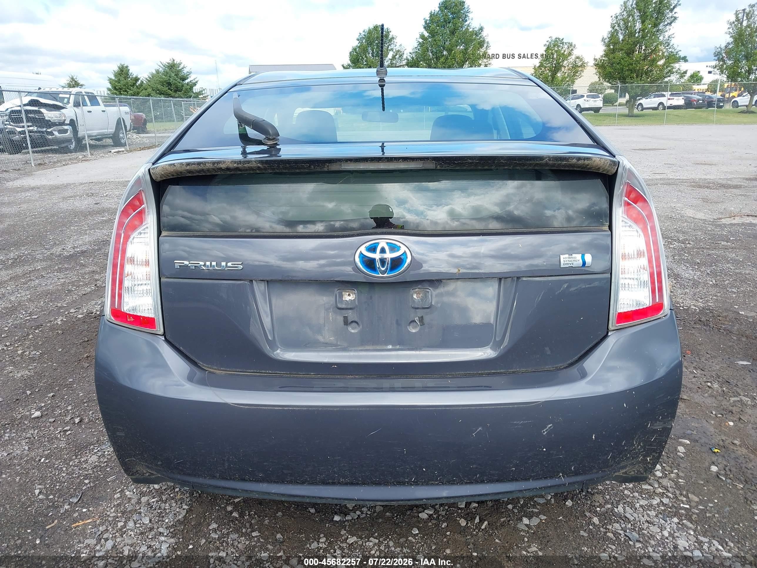 2012 Toyota Prius Two Gray vin: JTDKN3DU6C1528990