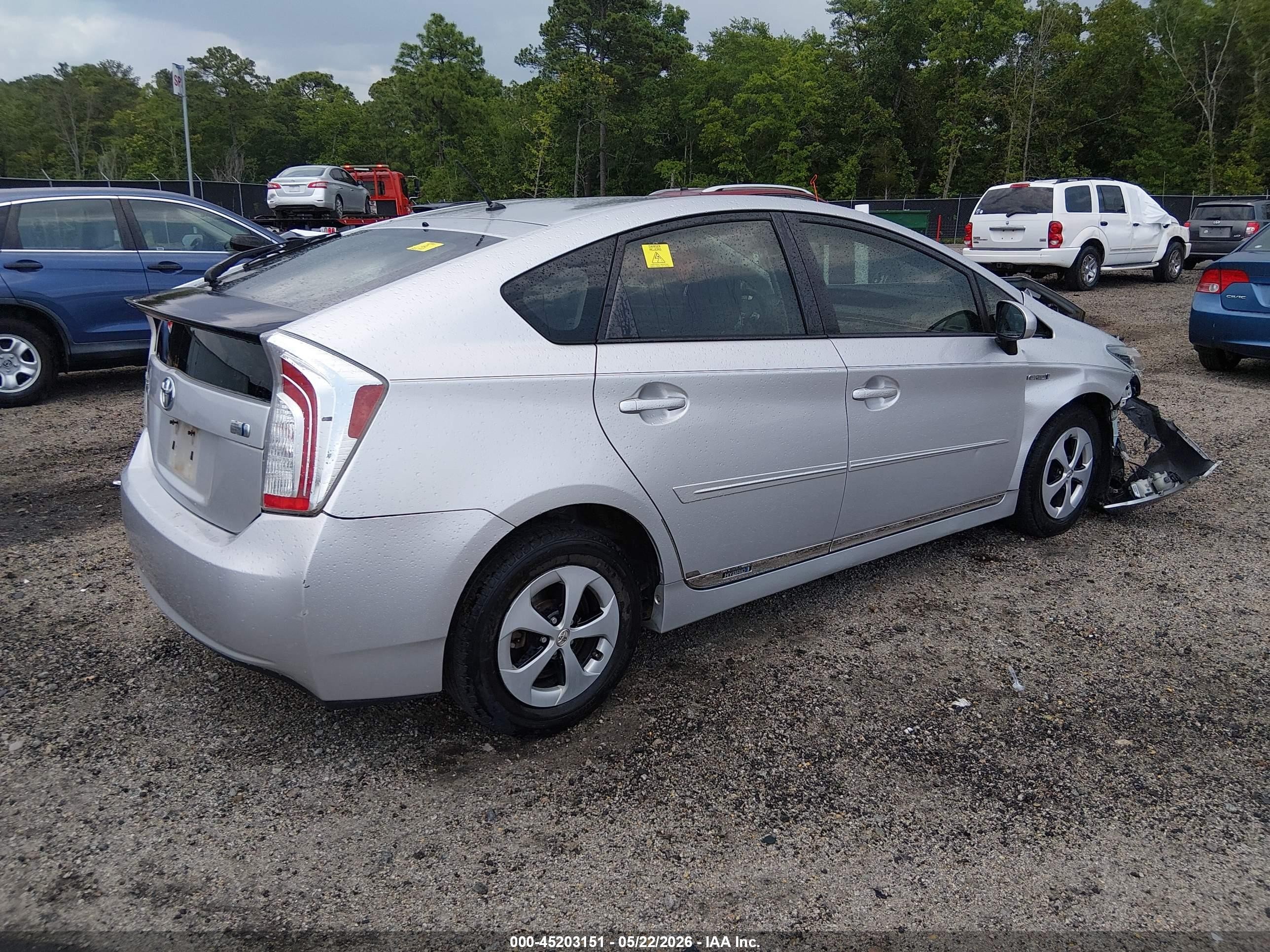 2012 Toyota Prius Two Silver vin: JTDKN3DU6C1534563