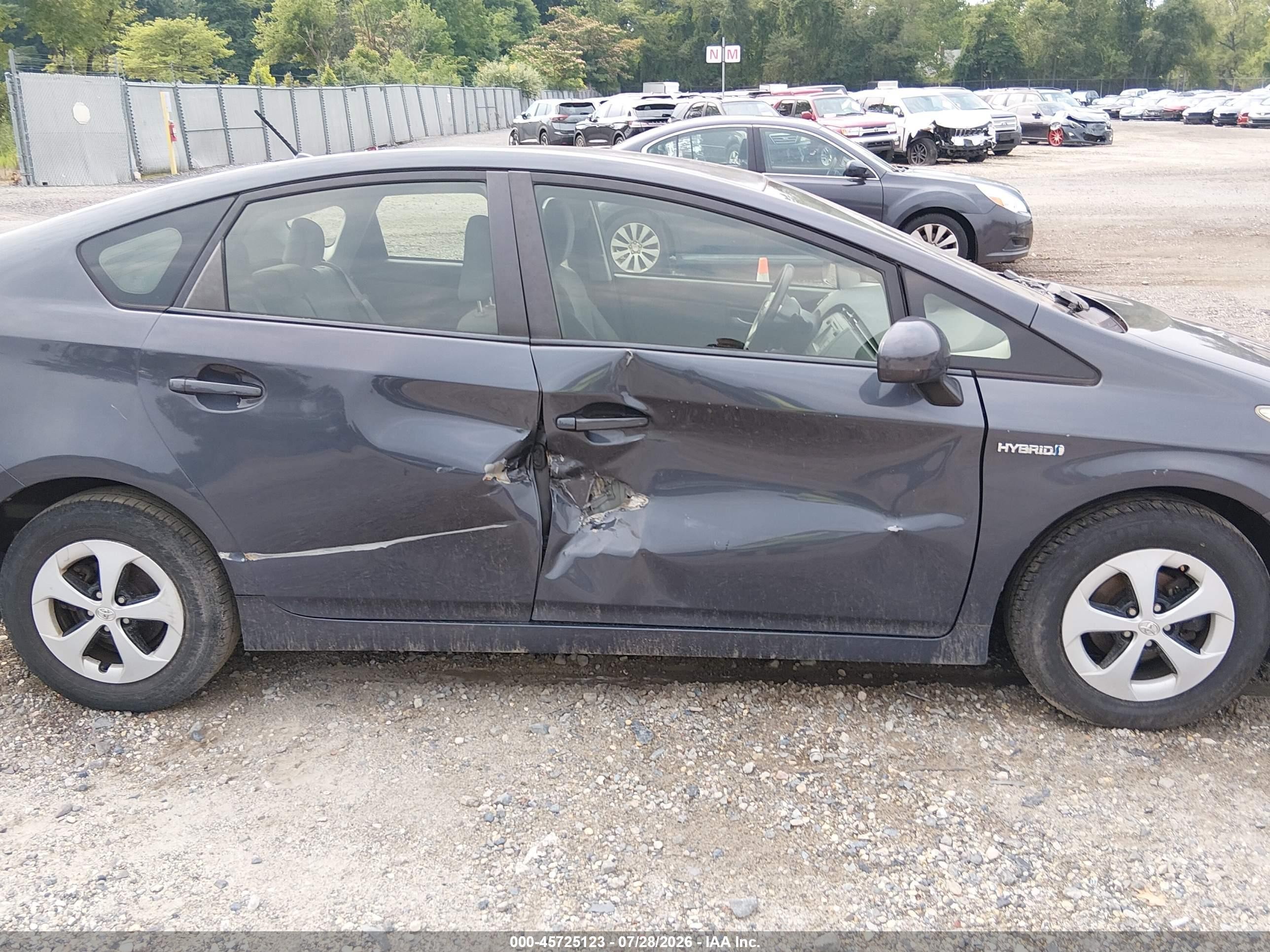 2012 Toyota Prius Two Gray vin: JTDKN3DU6C1543215