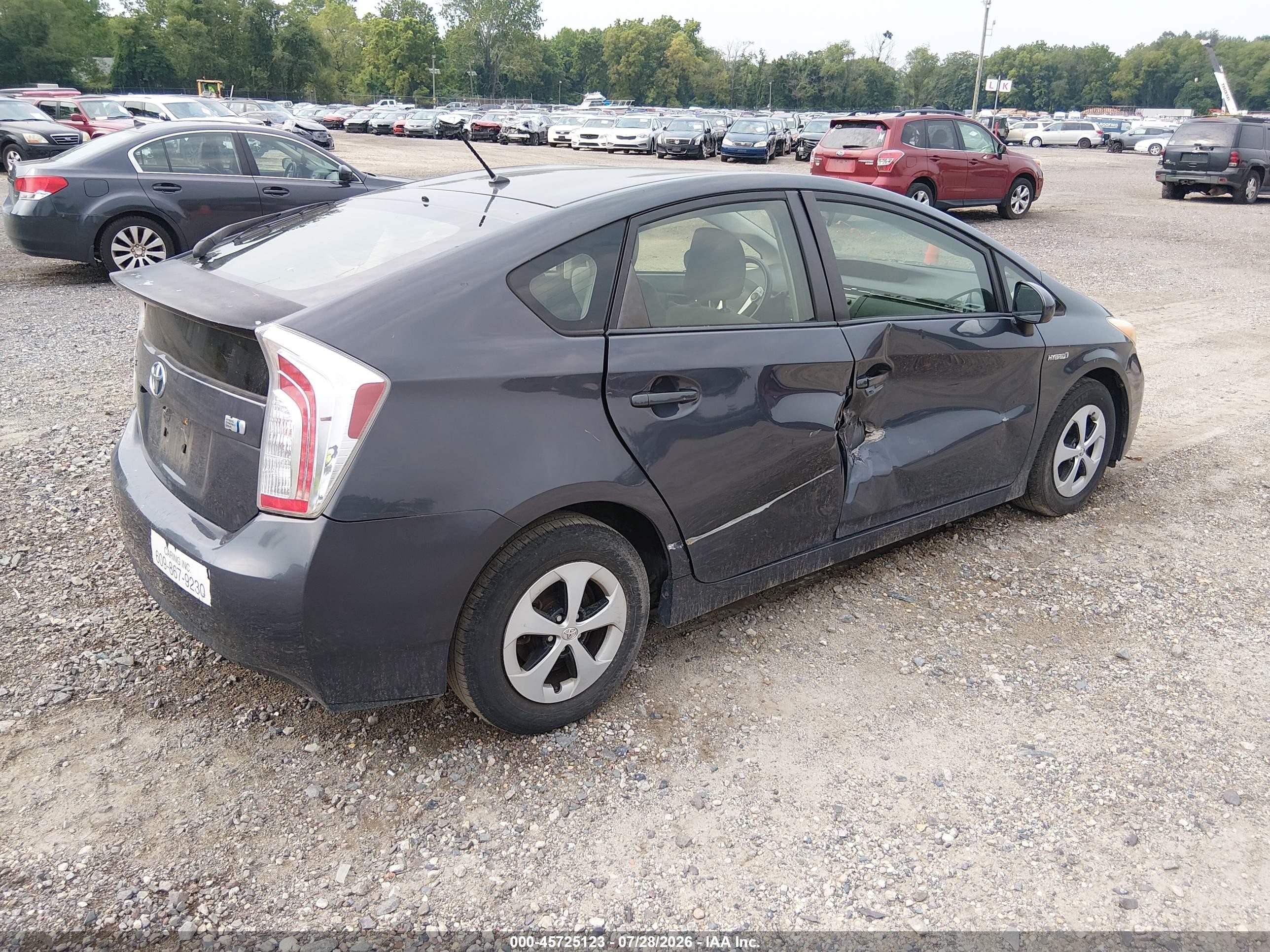 2012 Toyota Prius Two Gray vin: JTDKN3DU6C1543215