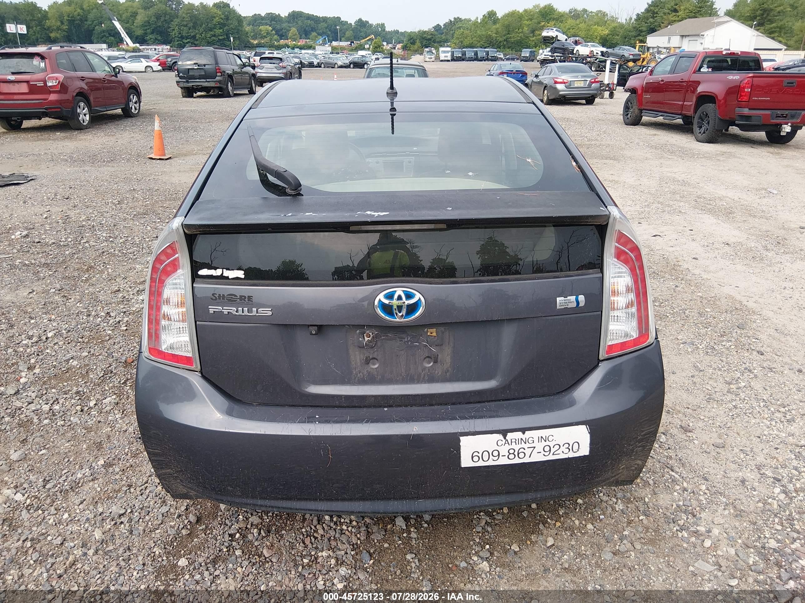 2012 Toyota Prius Two Gray vin: JTDKN3DU6C1543215
