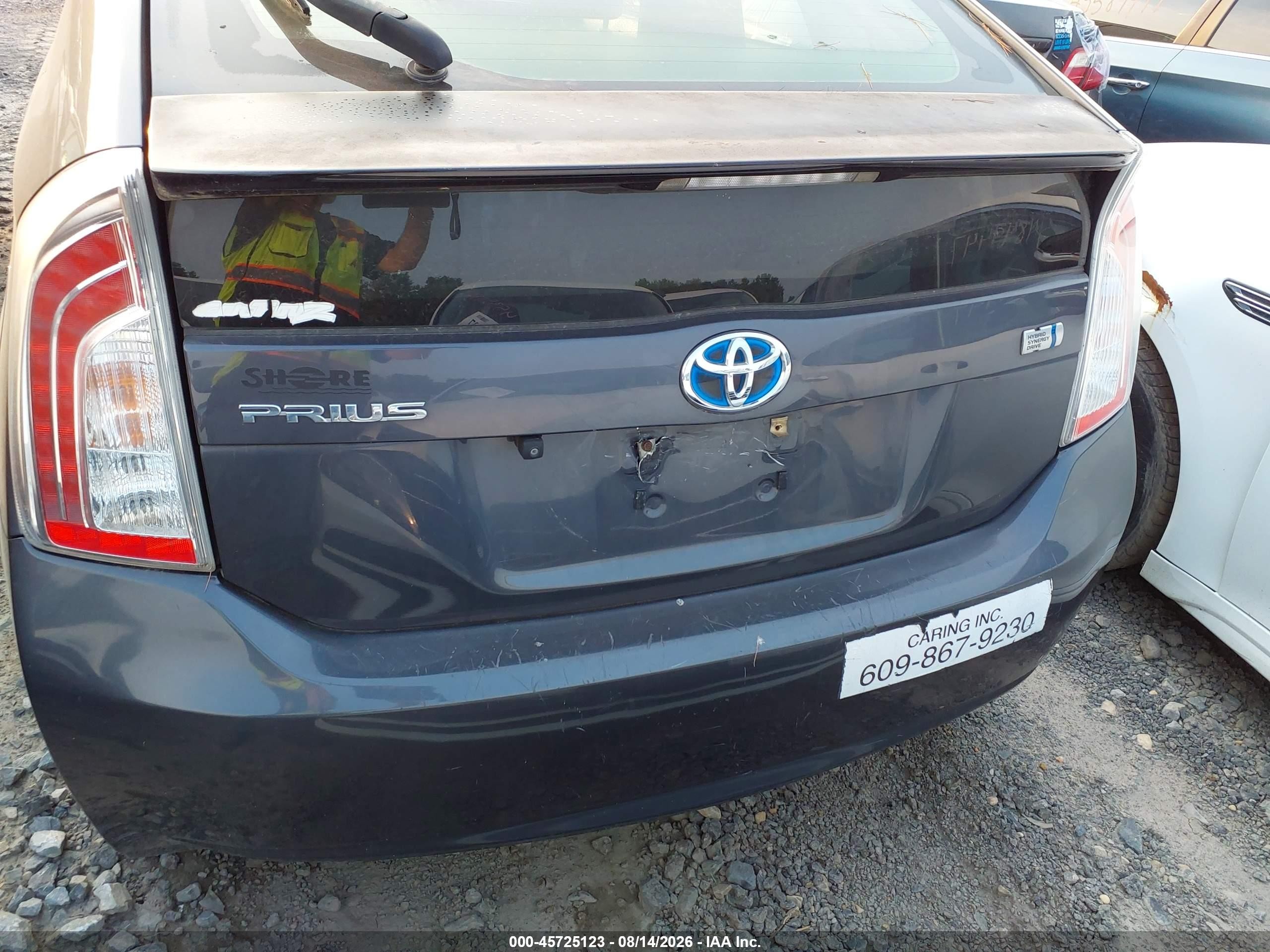 2012 Toyota Prius Two Gray vin: JTDKN3DU6C1543215