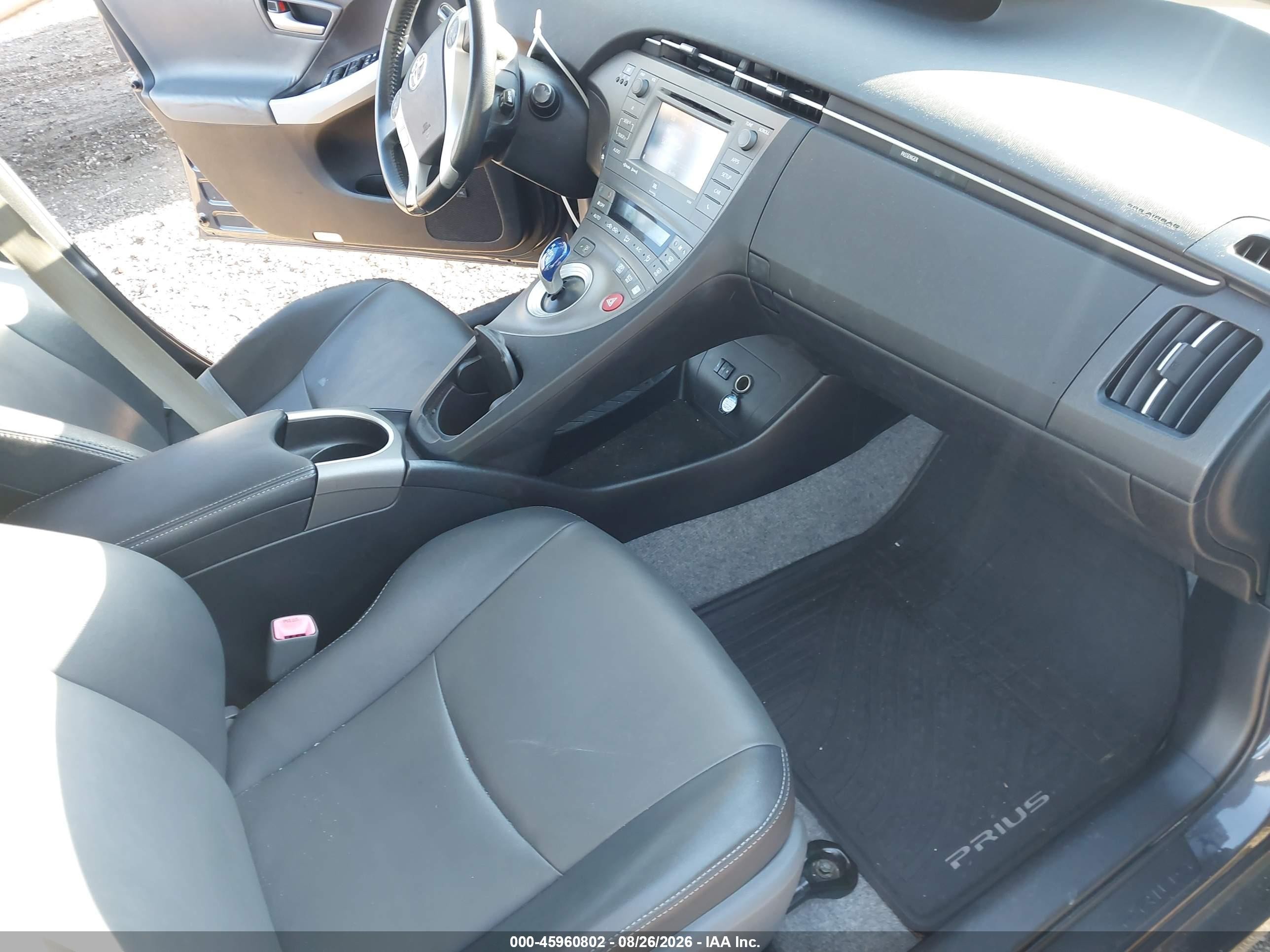 2012 Toyota Prius Five Black vin: JTDKN3DU6C1550990