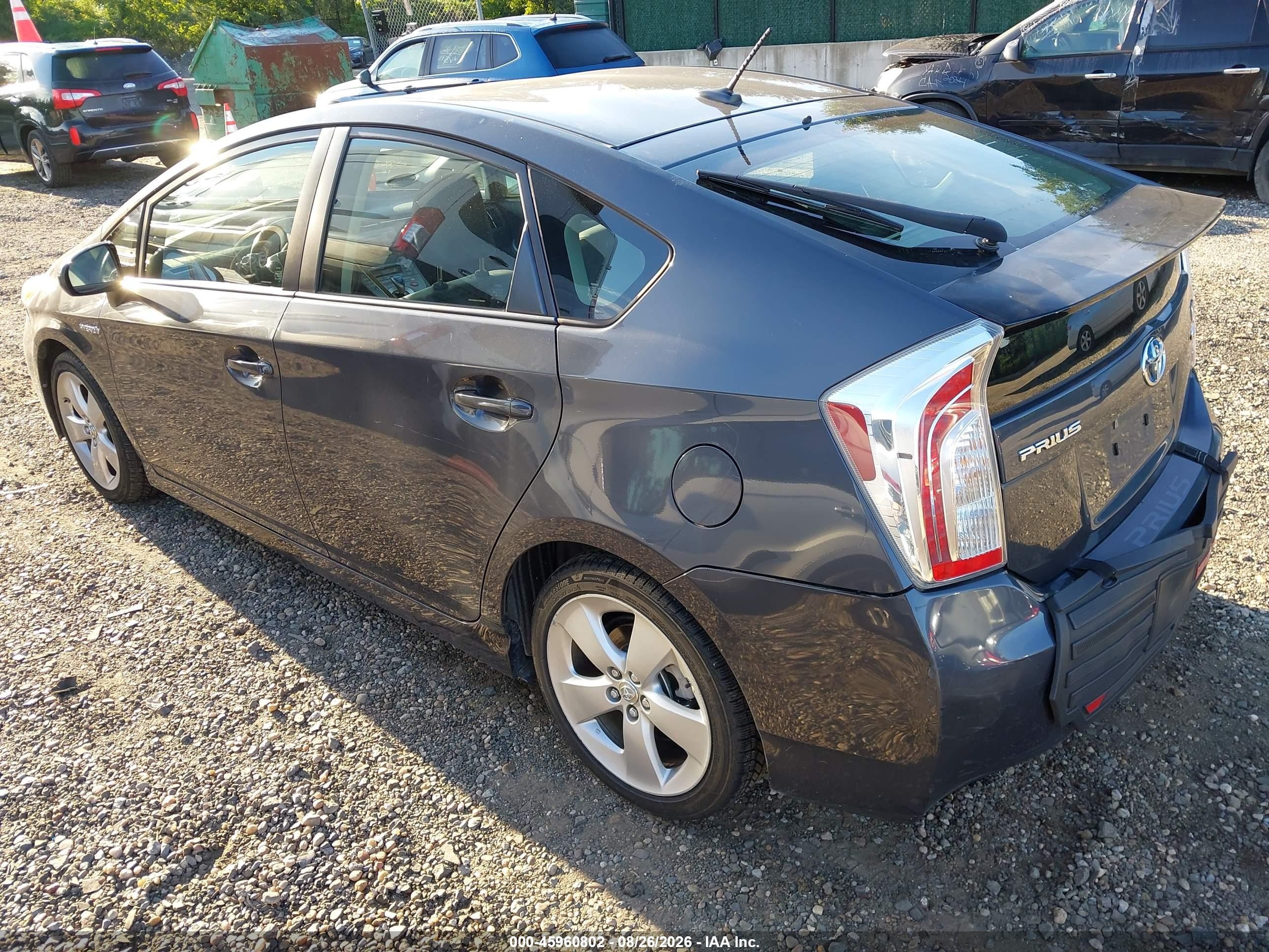 2012 Toyota Prius Five Black vin: JTDKN3DU6C1550990