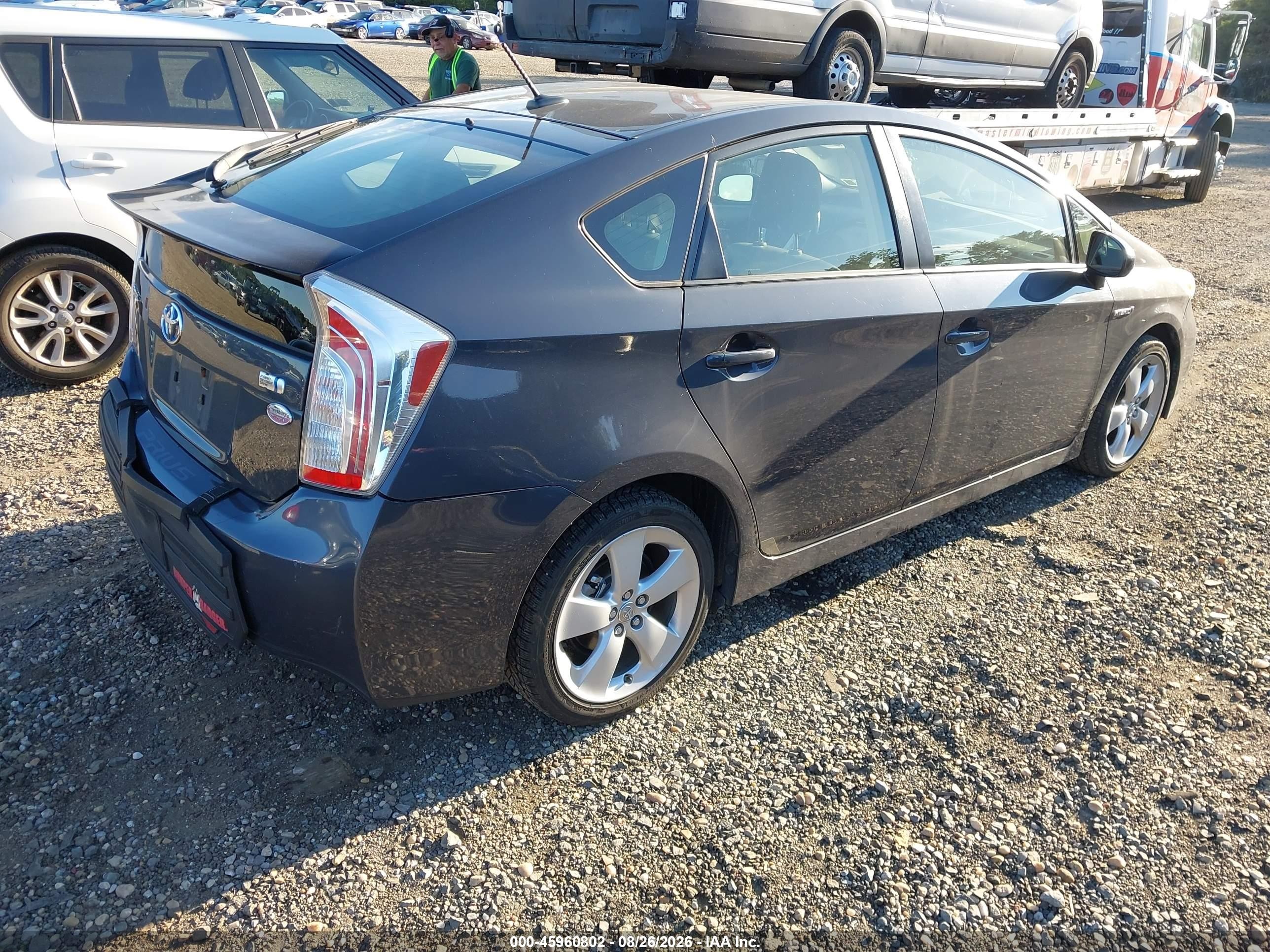 2012 Toyota Prius Five Black vin: JTDKN3DU6C1550990