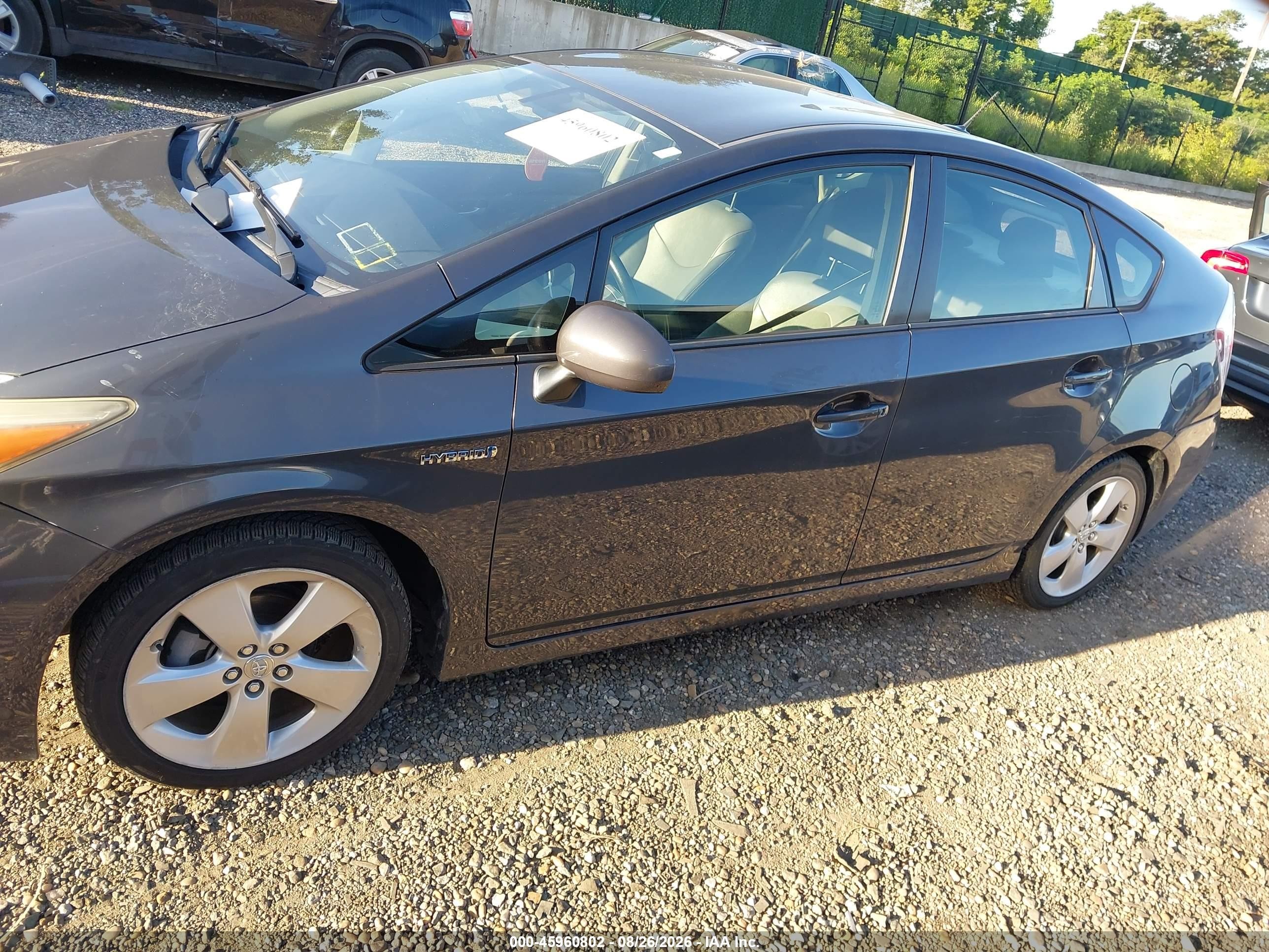 2012 Toyota Prius Five Black vin: JTDKN3DU6C1550990