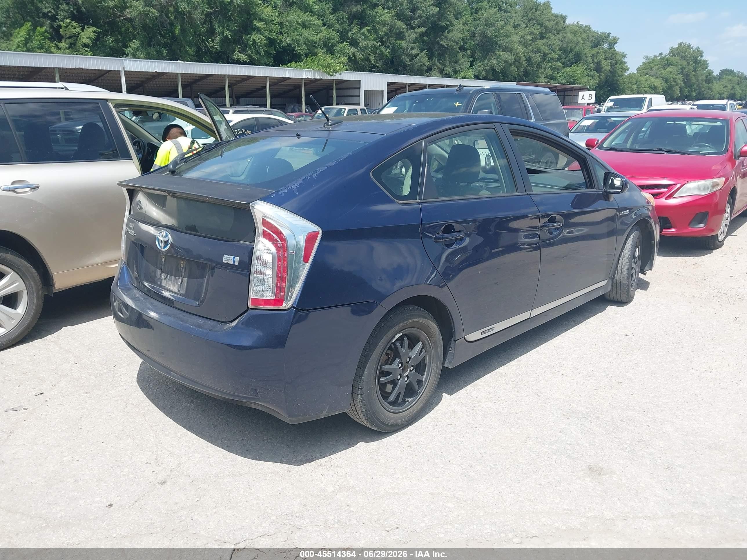 2012 Toyota Prius Three Blue vin: JTDKN3DU6C1558250