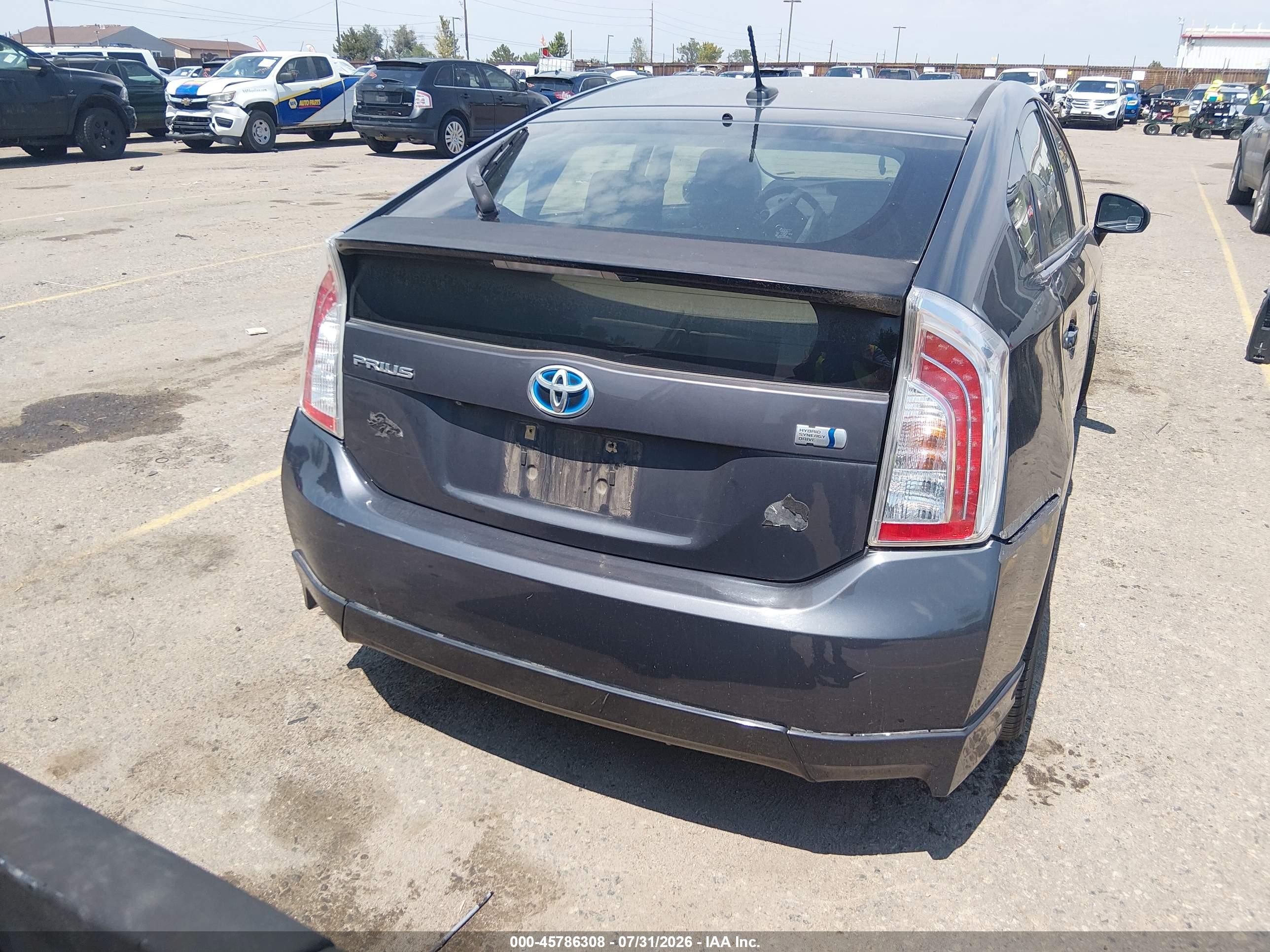 2012 Toyota Prius Three Gray vin: JTDKN3DU6C1558474