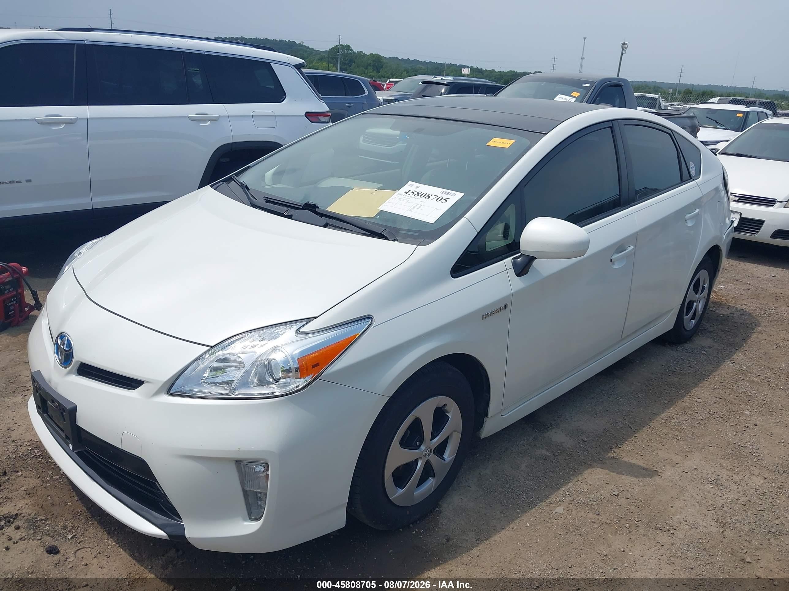 2012 Toyota Prius Three White vin: JTDKN3DU6C1572598