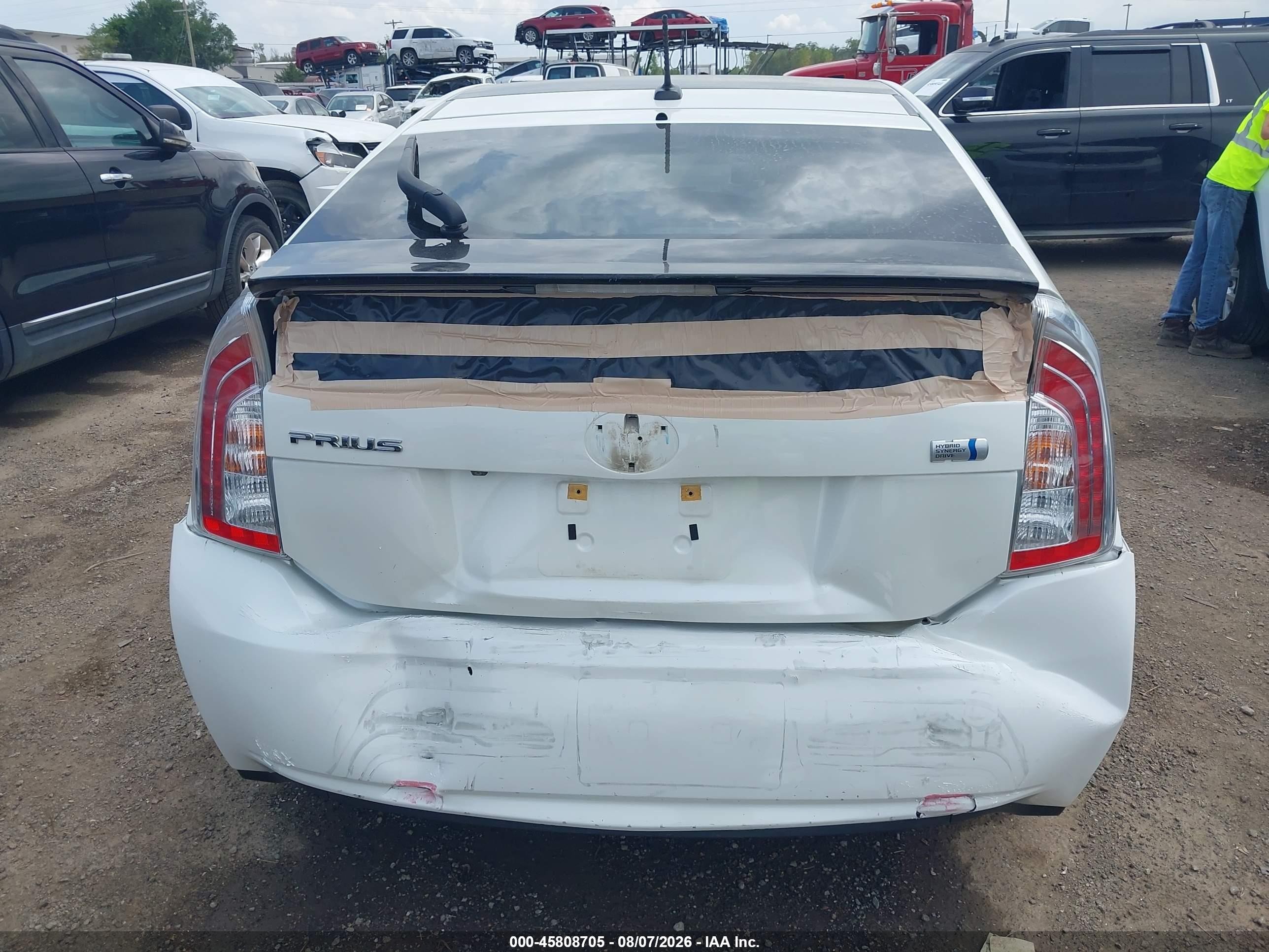 2012 Toyota Prius Three White vin: JTDKN3DU6C1572598