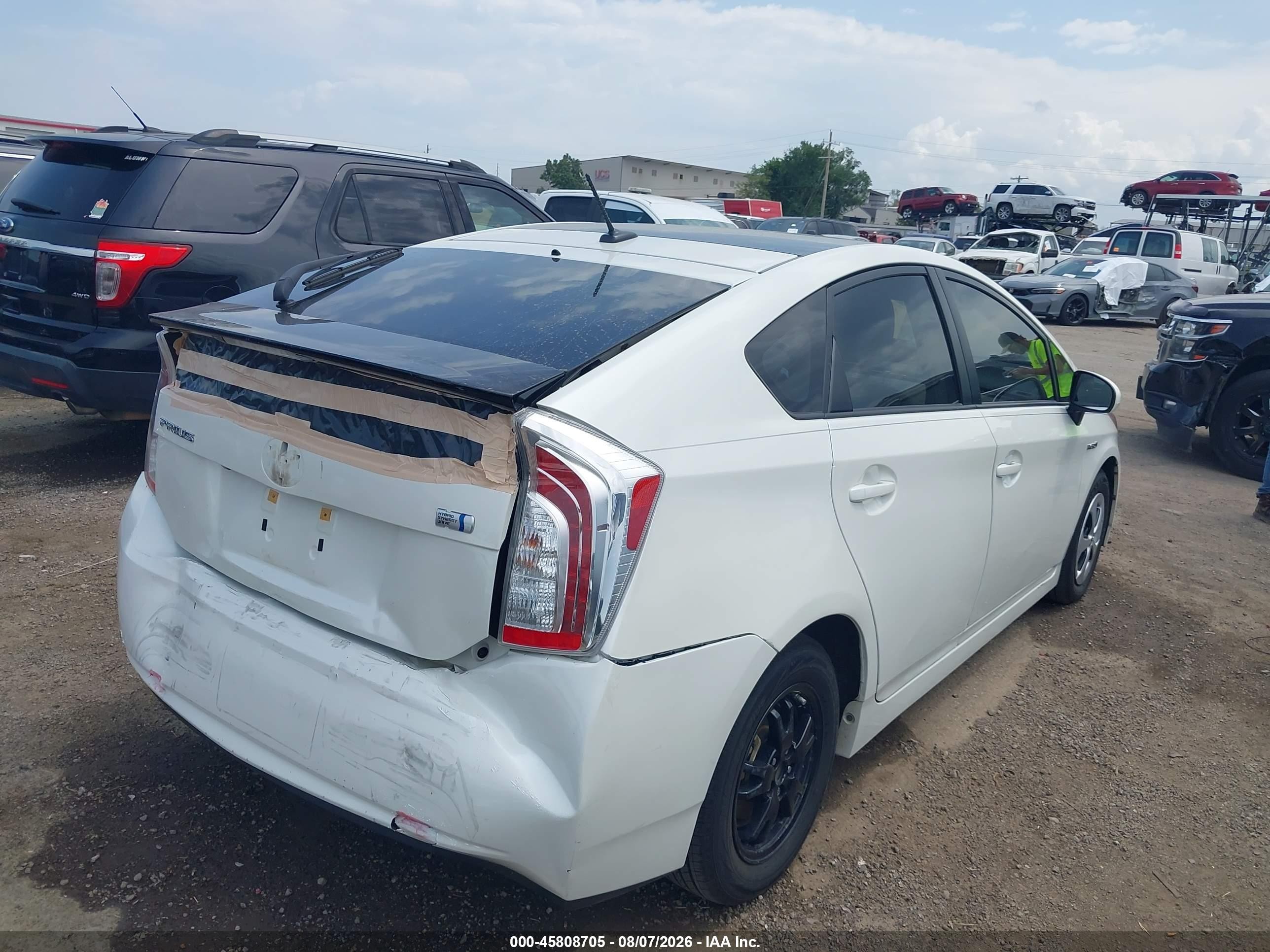 2012 Toyota Prius Three White vin: JTDKN3DU6C1572598