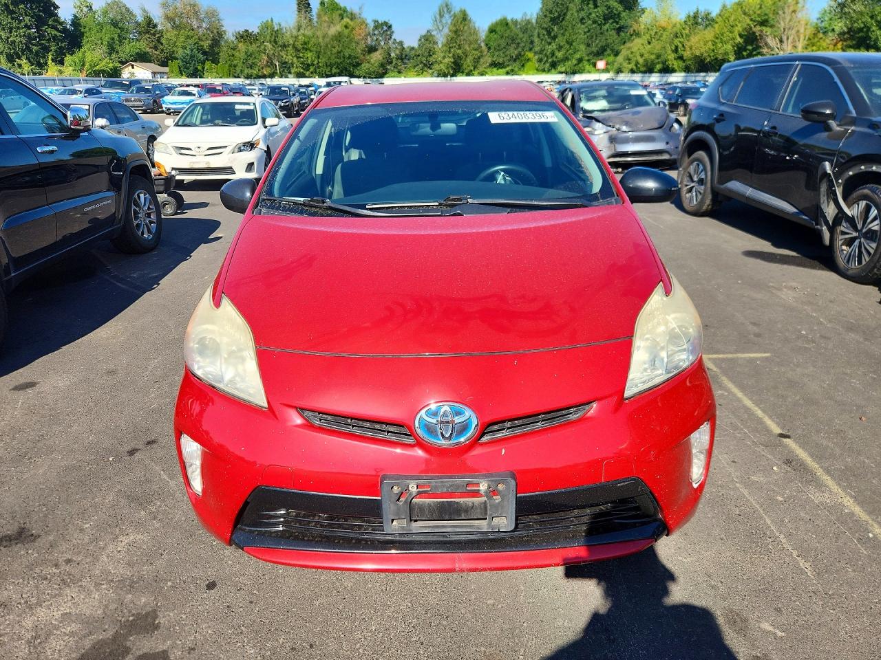 2012 Toyota Prius Two Красный vin: JTDKN3DU6C1576893