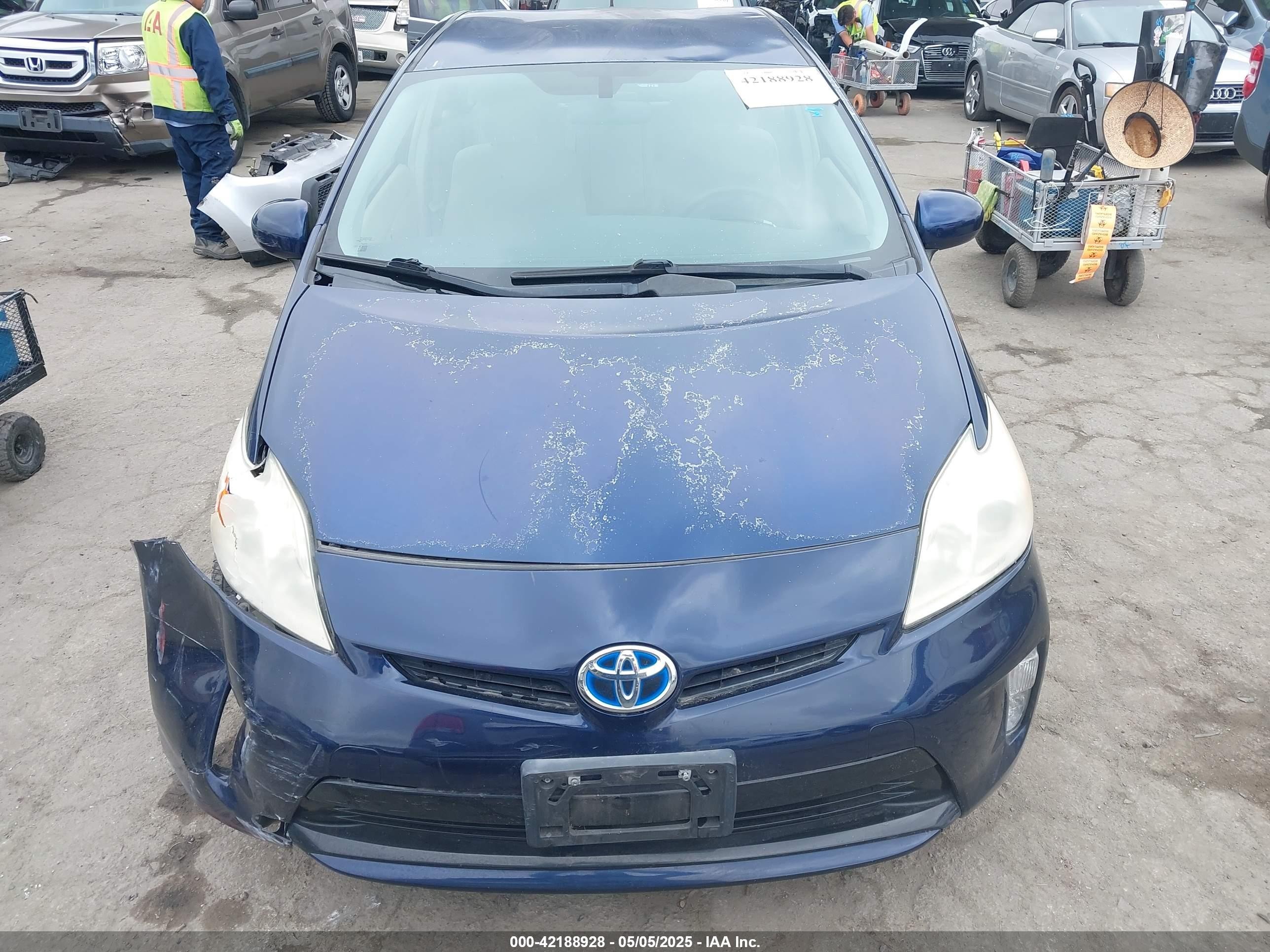 2012 Toyota Prius Two Blue vin: JTDKN3DU6C1582452