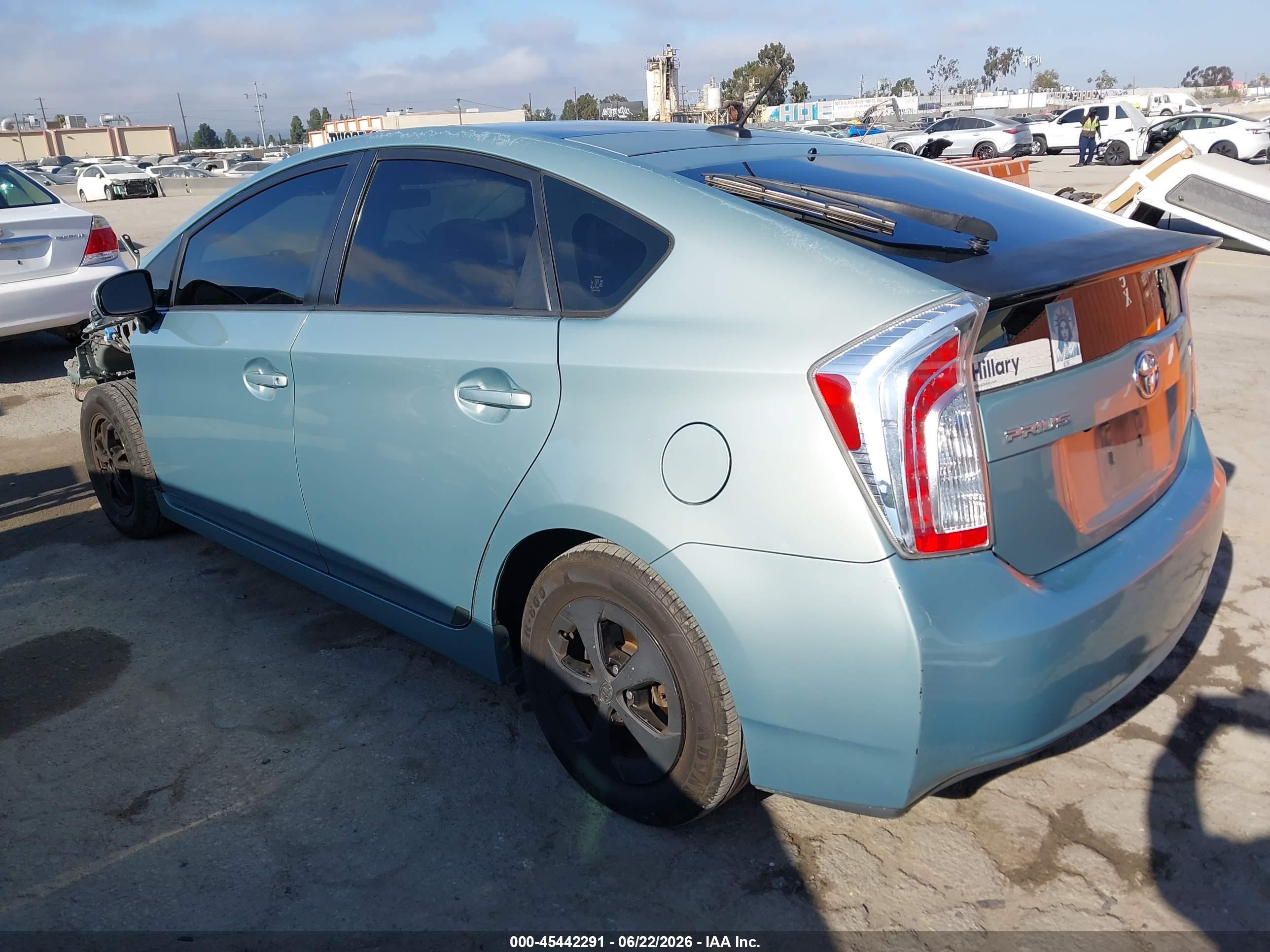 2012 Toyota Prius Three Light Blue vin: JTDKN3DU6C1596948