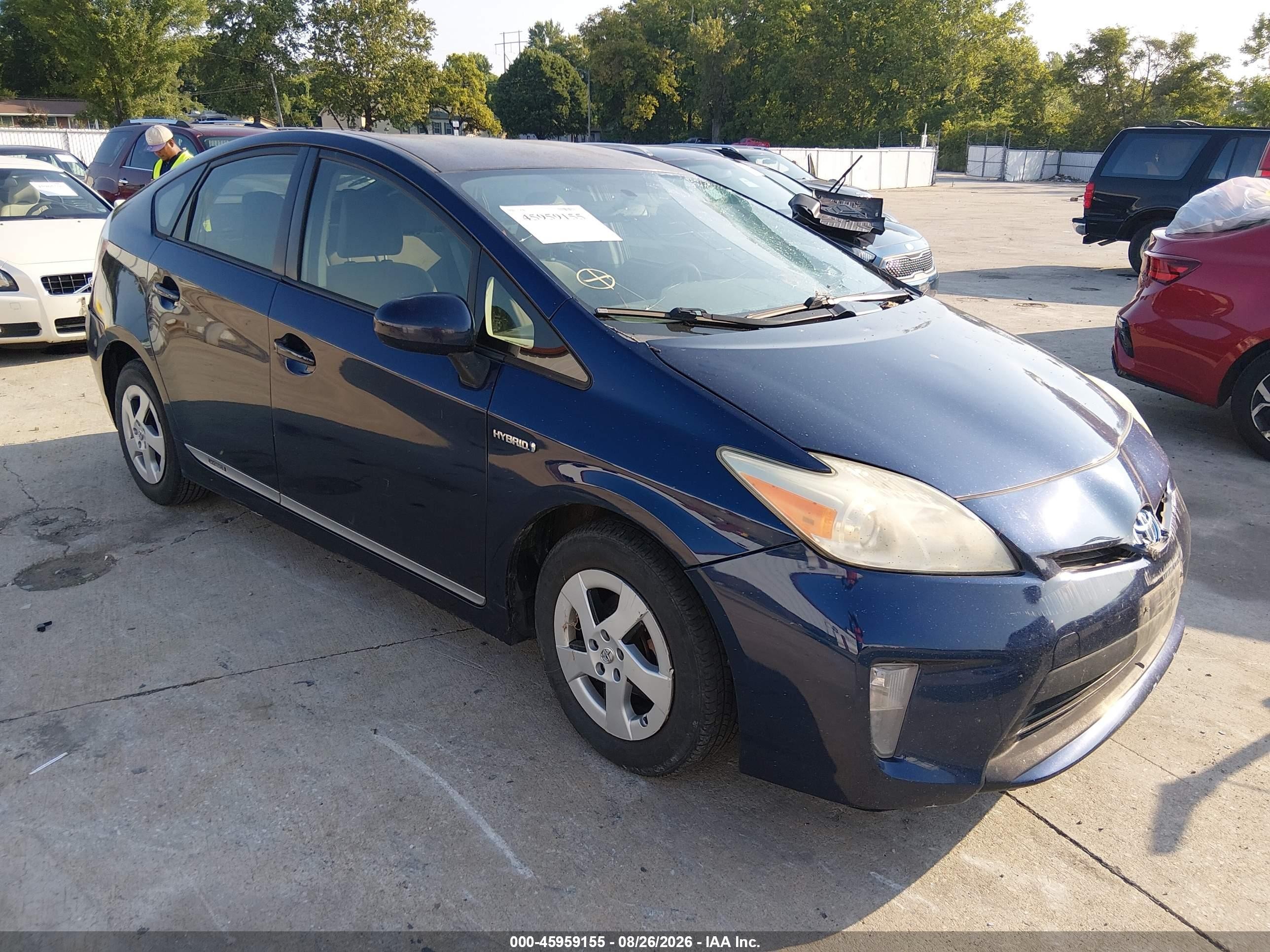 2012 Toyota Prius Two Blue vin: JTDKN3DU6C1611707