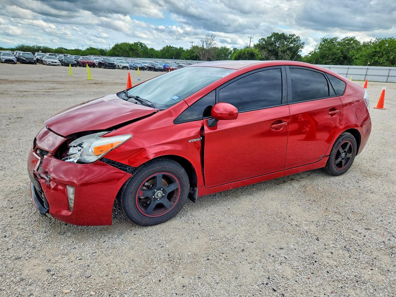 2012 Toyota Prius Three Red vin: JTDKN3DU6C5388593