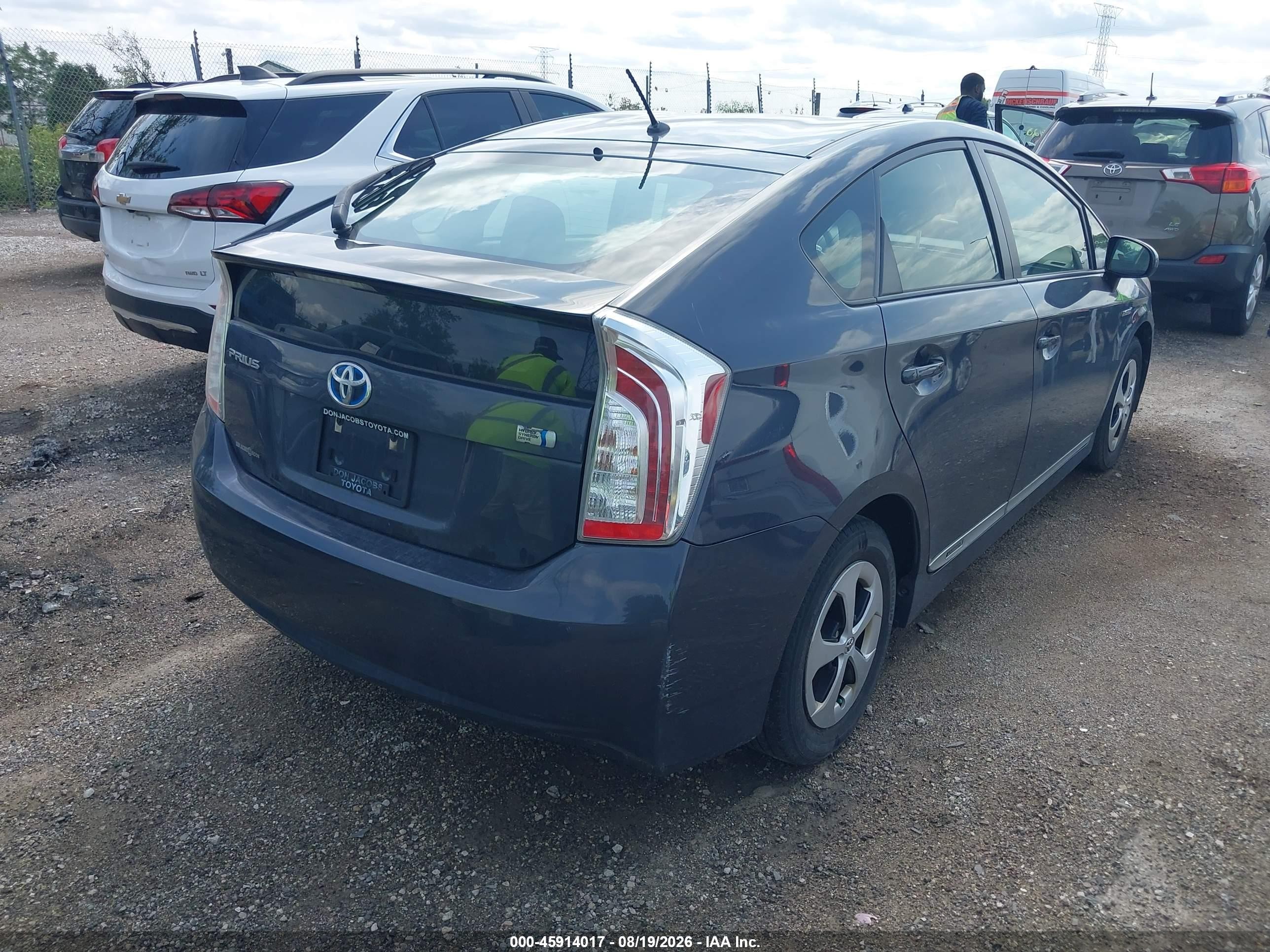 2012 Toyota Prius Two Gray vin: JTDKN3DU6C5416022