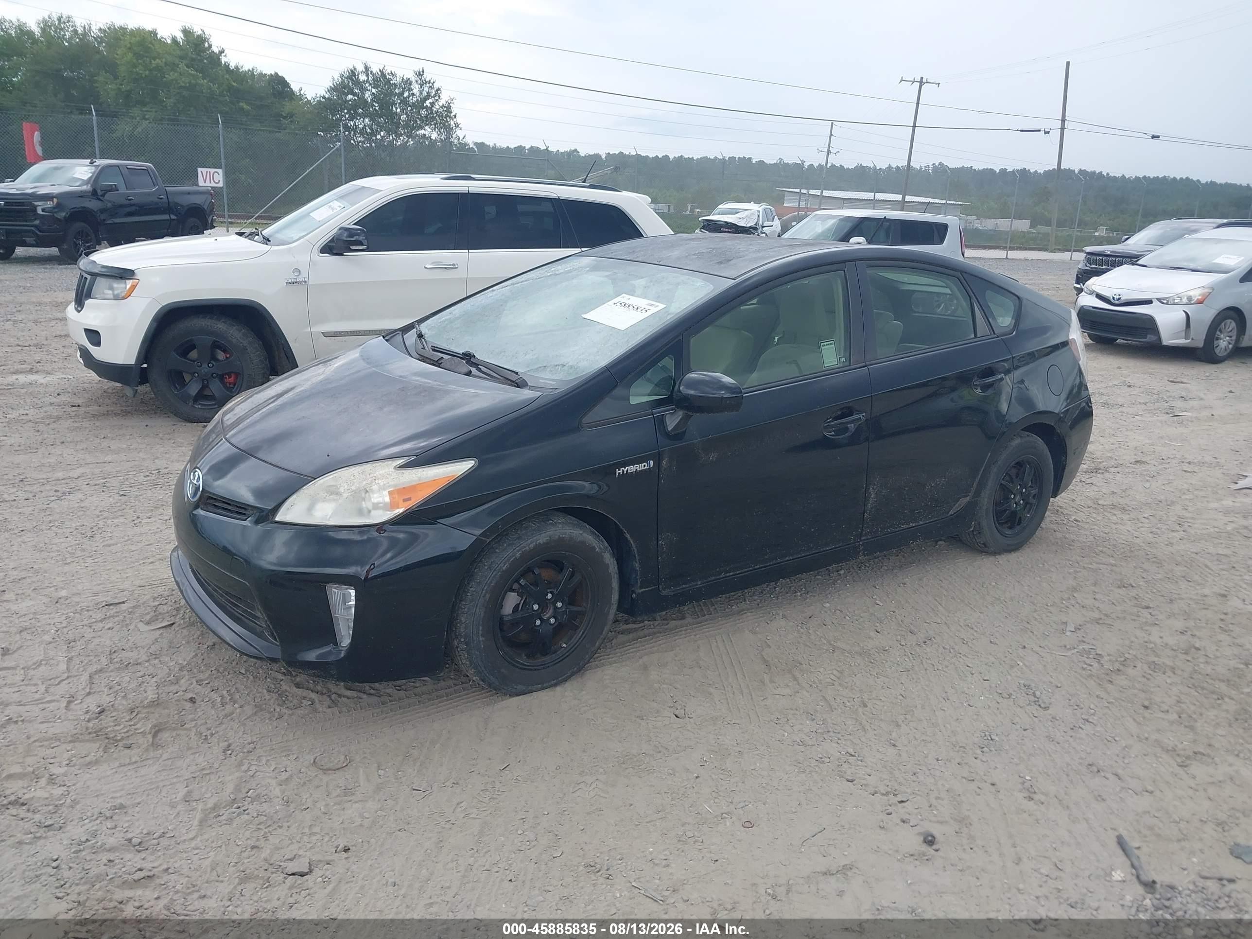 2012 Toyota Prius Two Черный vin: JTDKN3DU6C5425366