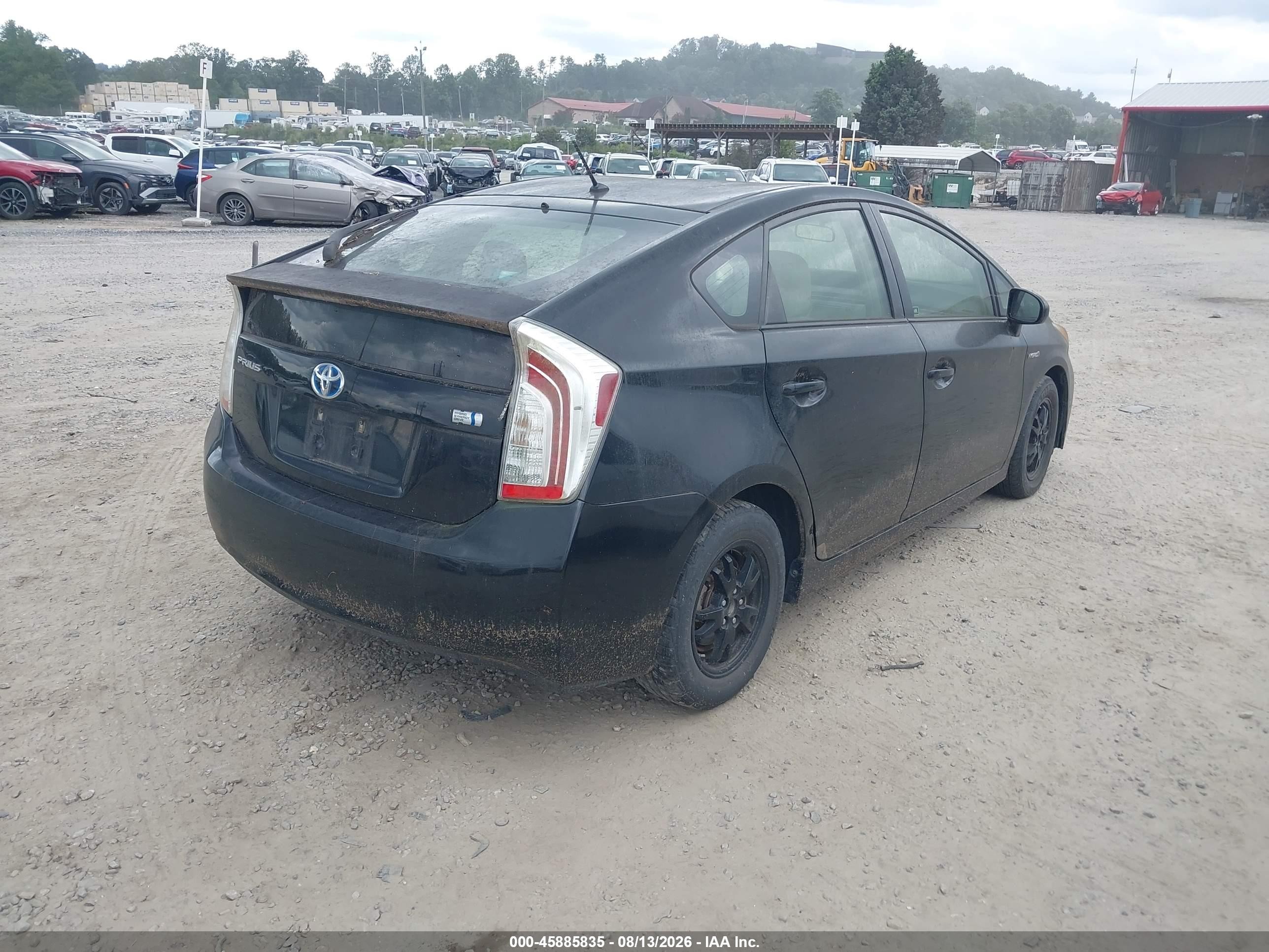 2012 Toyota Prius Two Черный vin: JTDKN3DU6C5425366