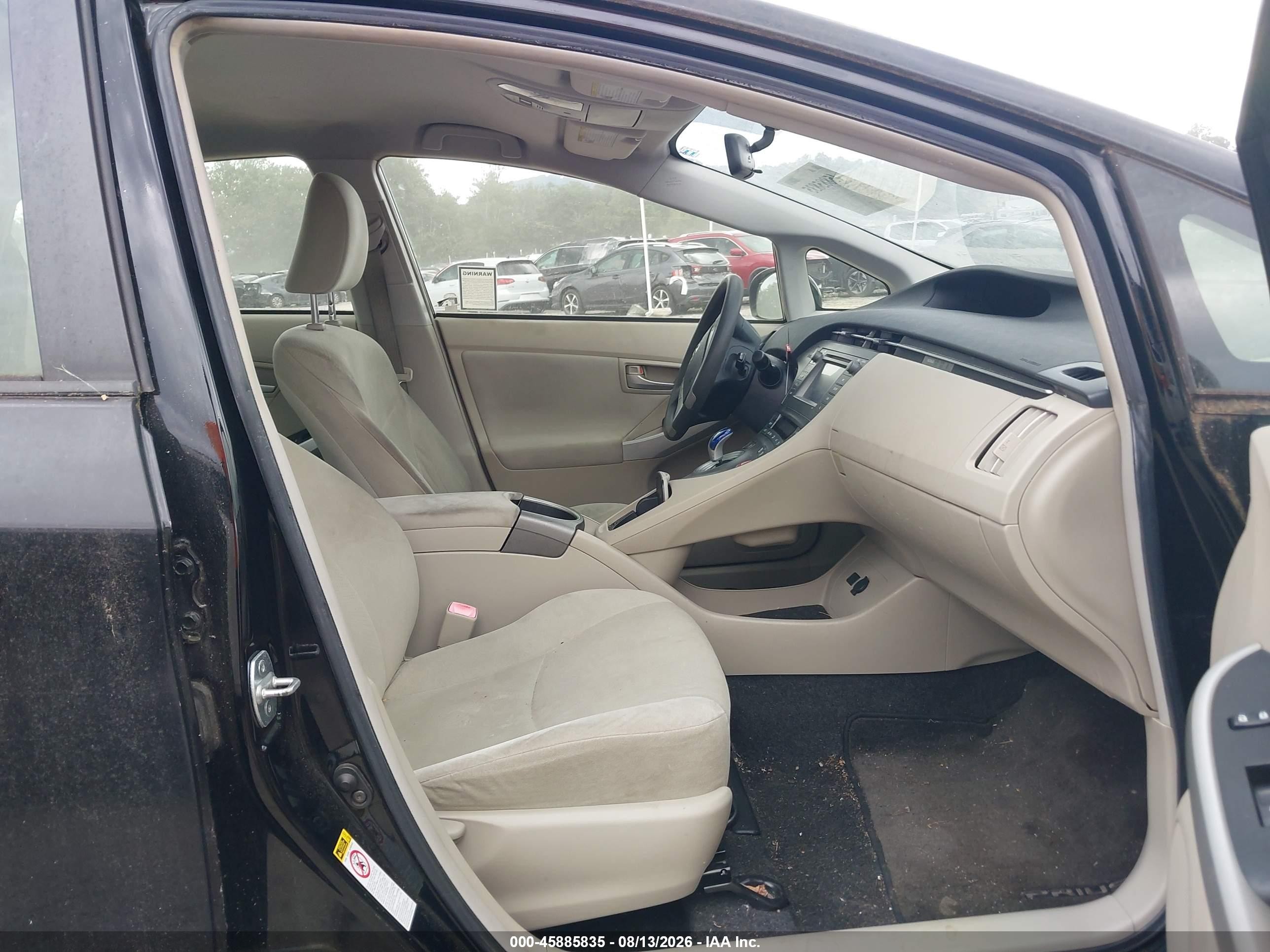 2012 Toyota Prius Two Черный vin: JTDKN3DU6C5425366
