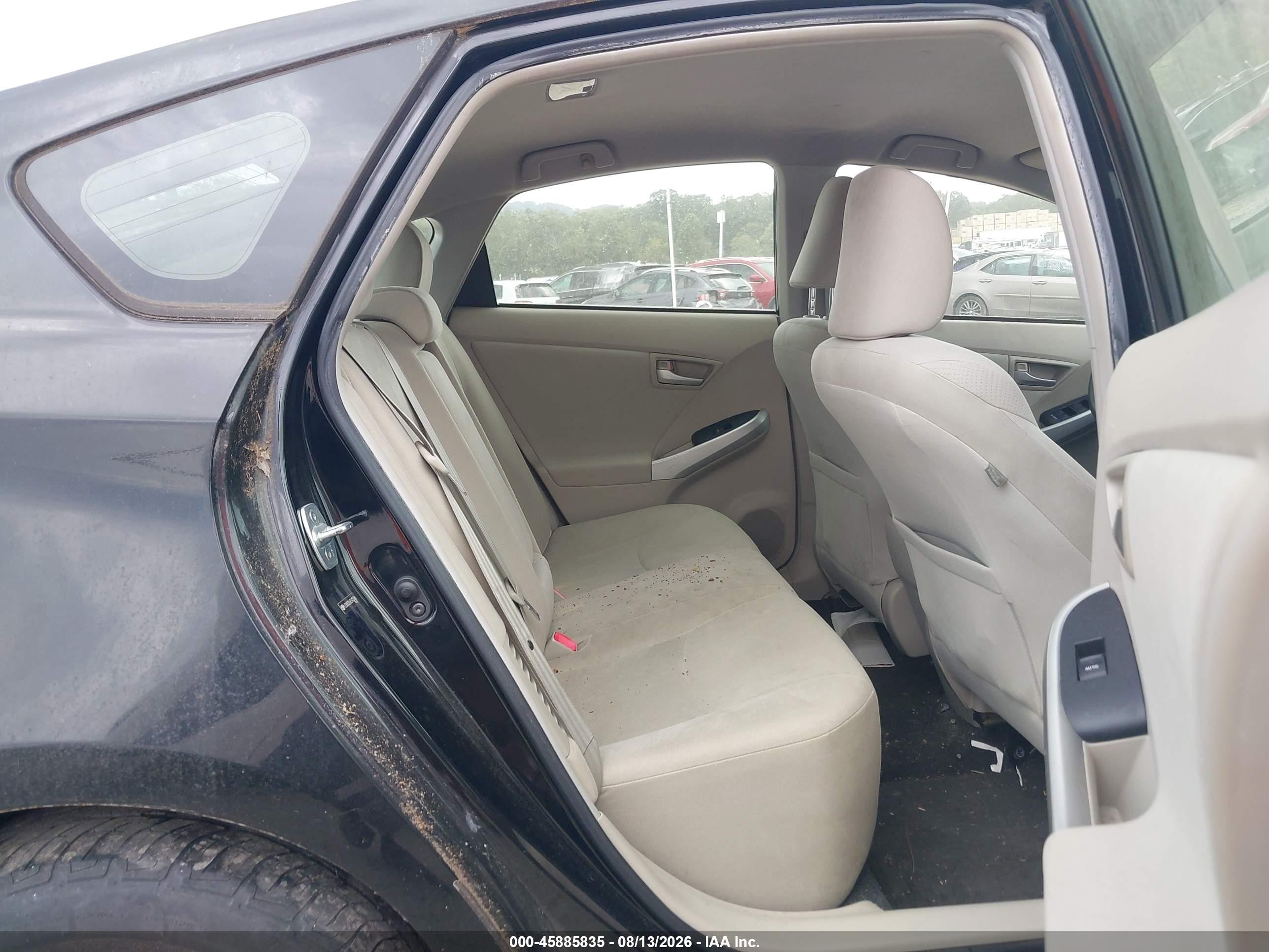 2012 Toyota Prius Two Черный vin: JTDKN3DU6C5425366