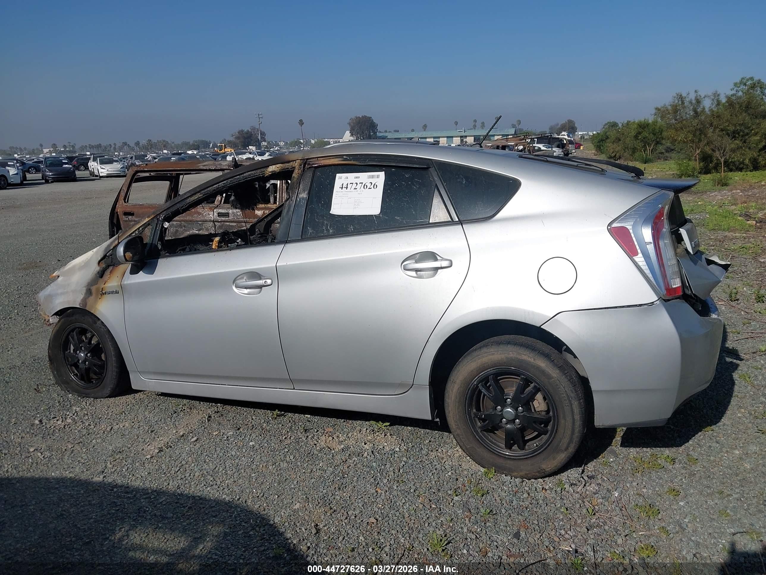 2012 Toyota Prius   Silver vin: JTDKN3DU6C5445505